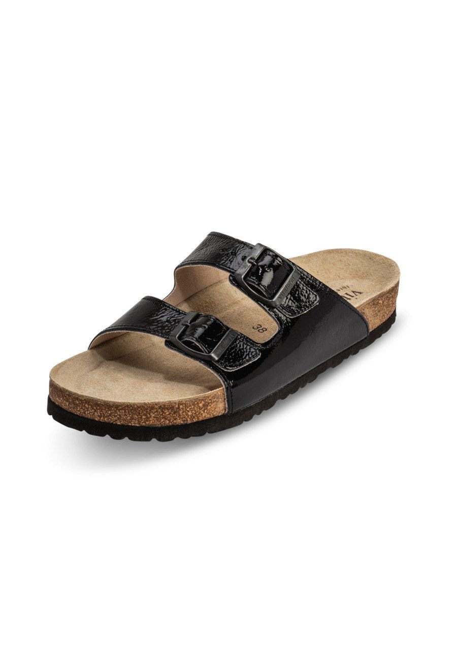 vitaform Unisex Pantoletten Softlackleder Pantolette