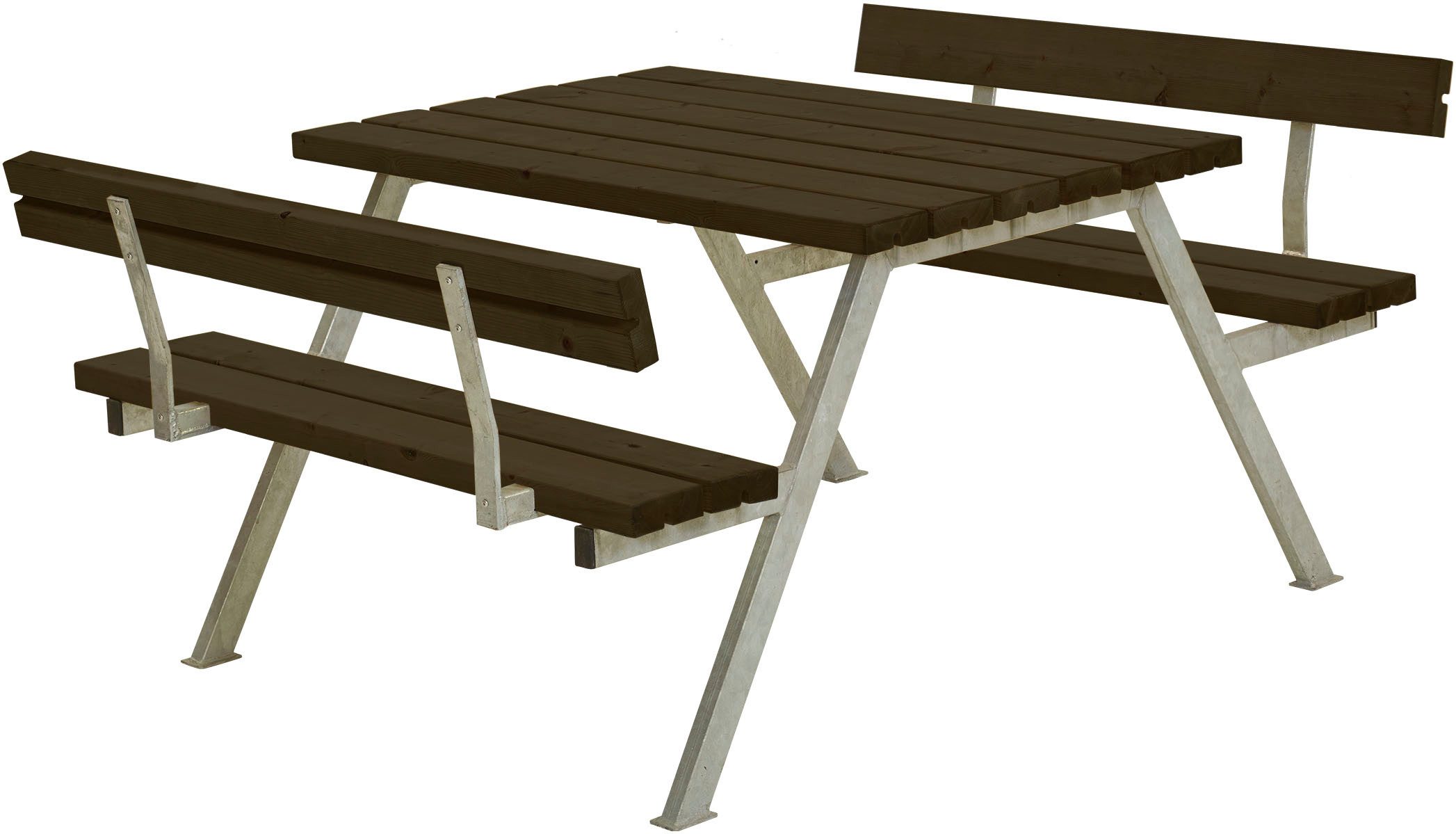 PLUS Garten-Essgruppe Alpha Kombimöbel mit 2 Rückenlehnen, (1-tlg), 118x185x76/45 cm