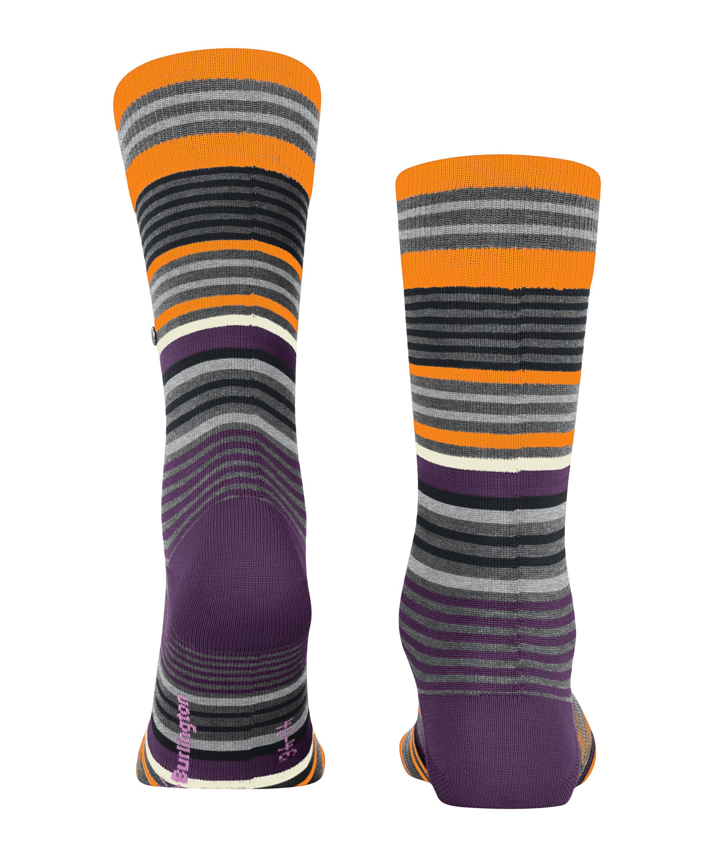 Stripe Burlington grey Socken (1-Paar) dark (3071)