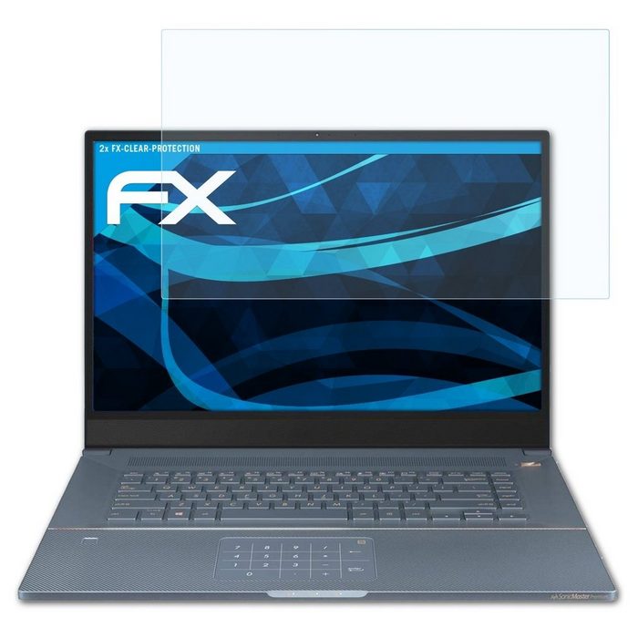 atFoliX Schutzfolie Displayschutz für ProArt Studiobook Pro X W730 (2 Folien) Ultraklar und hartbeschichtet