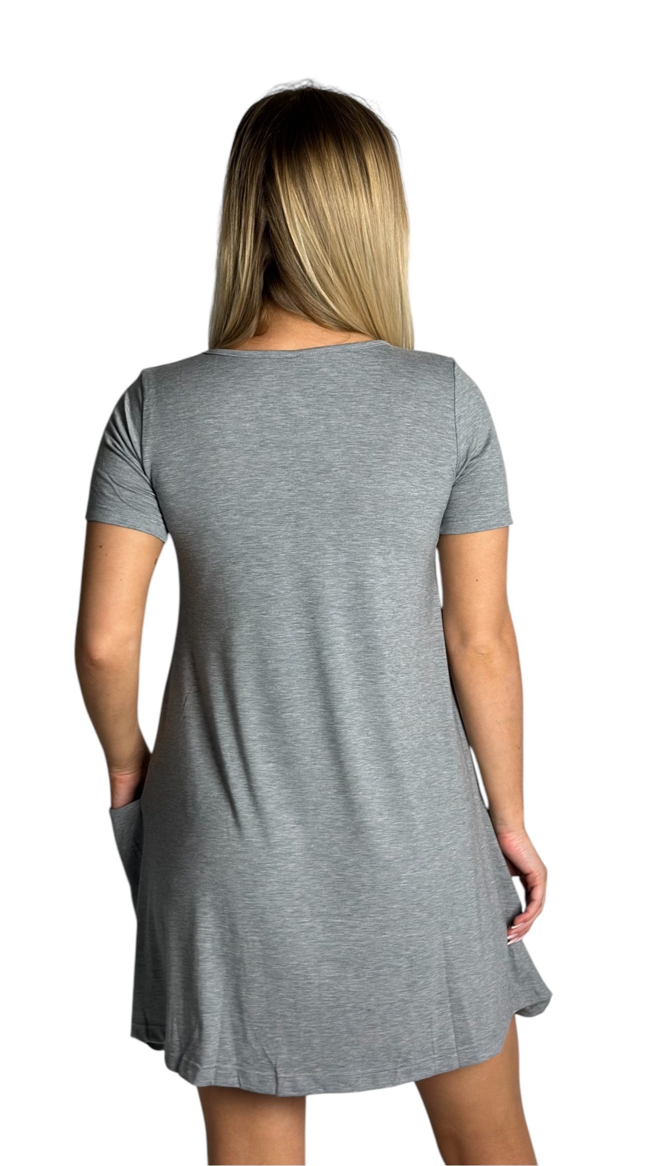 Mississhop A-Linien-Kleid Kleid Tunika Longshirt Pulli Tunika Minikleid mit Taschen 6514