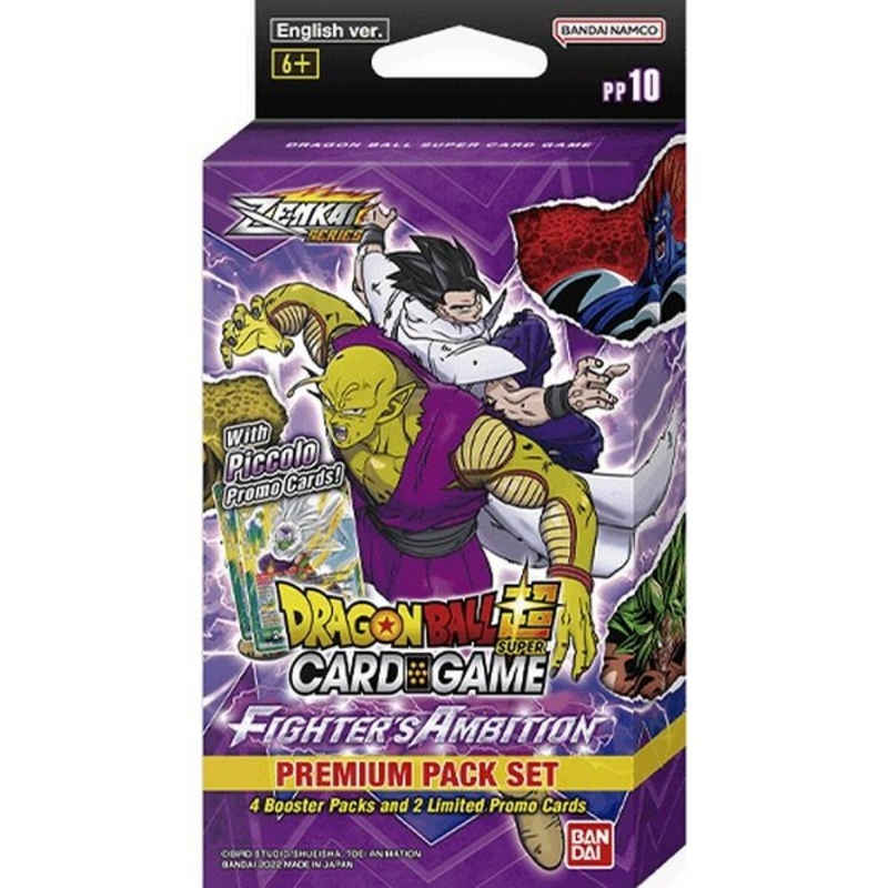 Bandai Spiel, Dragon Ball Super Card Game Sammelkartenspiel Premium Pack - Zenkai Series Set 02 - Fighters Ambition (englisch), 4 Boosterpacks
