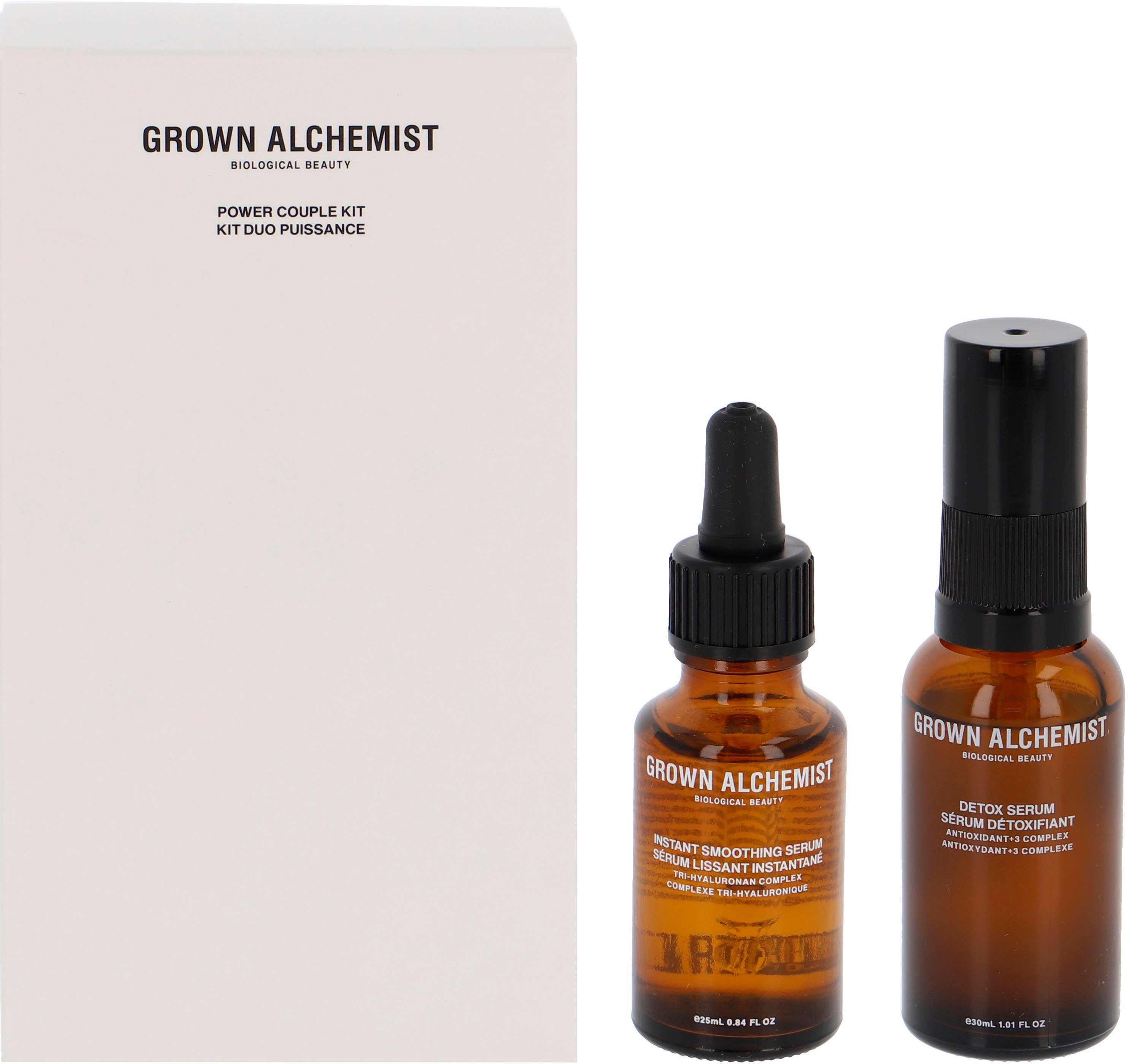 Elegant GROWN ALCHEMIST Gesichtspflege-Set Power Couple + ml ml Detox Instant Smoothing Serum 25 Kit, 30 2-tlg., Serum