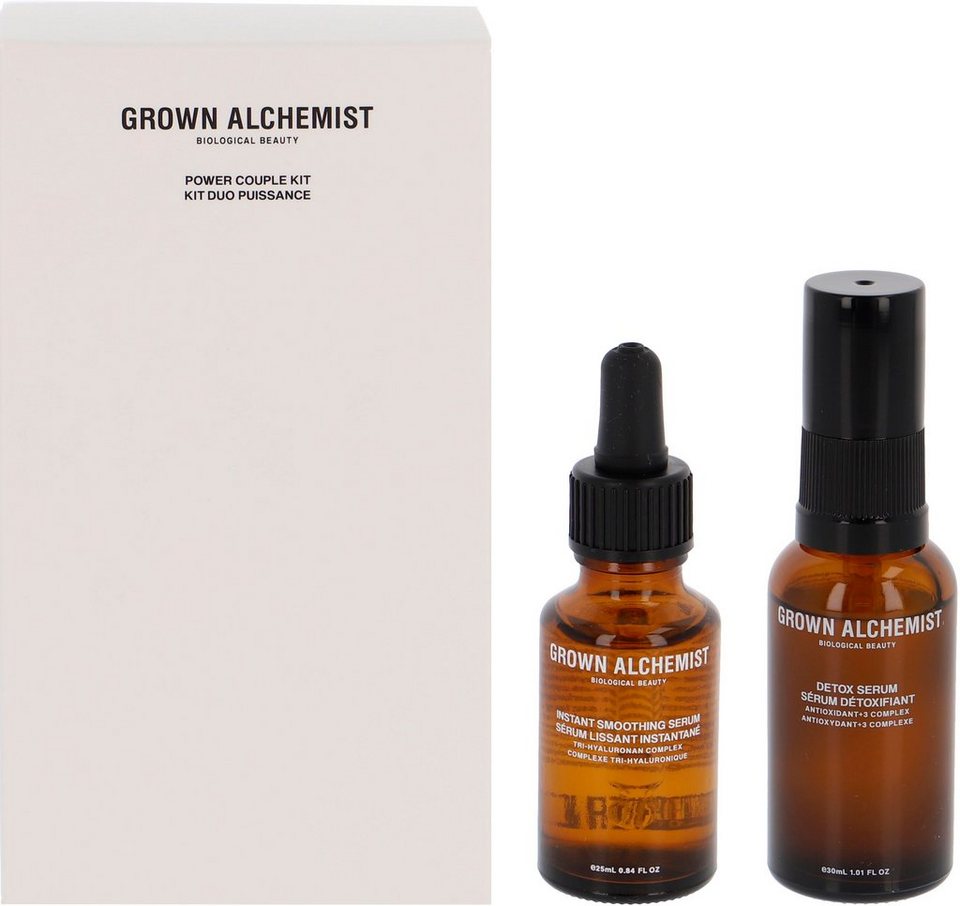 GROWN ALCHEMIST Gesichtspflege-Set Power Couple Kit, 2-tlg., Detox Serum 30  ml + Instant Smoothing Serum 25 ml
