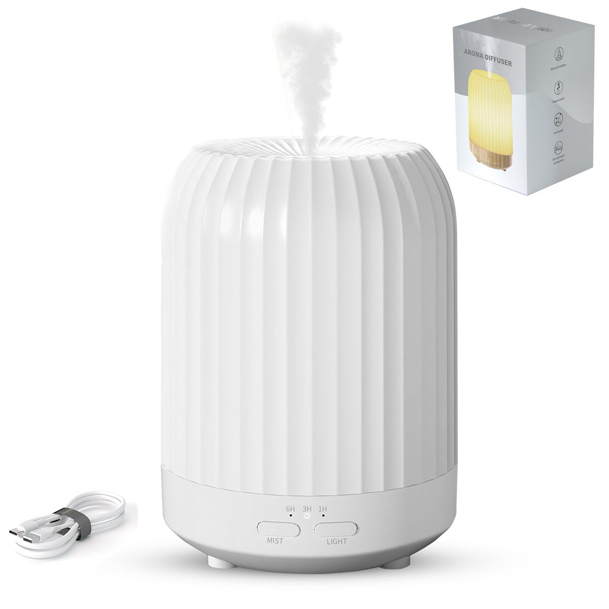 Luftbefeuchter leiser Diffusor Luftbefeuchter,Nachtlicht Kleiner Luftbefeuchter 250ml