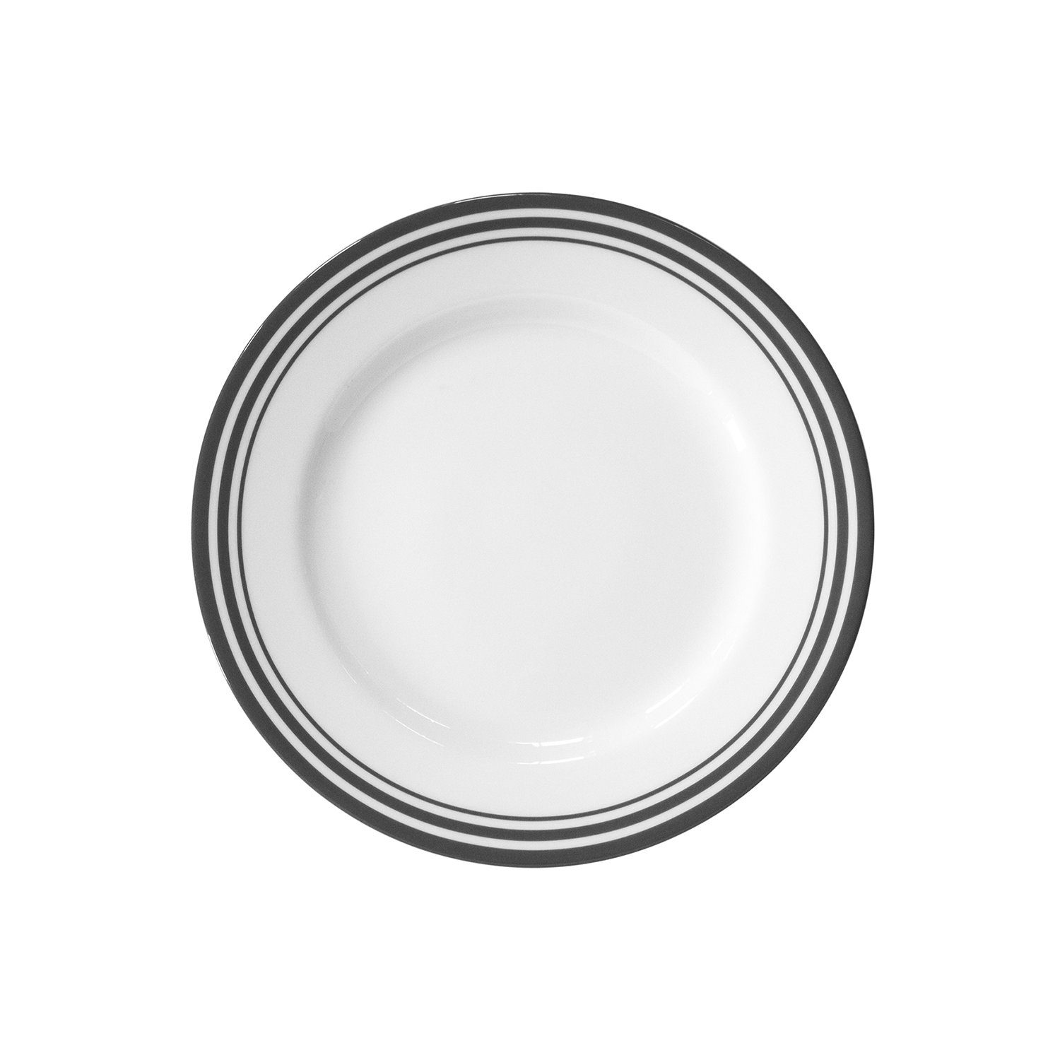 Fink Dessertteller Dessertteller MOMENTS - grau - Porzellan, H.1,5cm x B.20cm x T.20cm x Ø 21cm