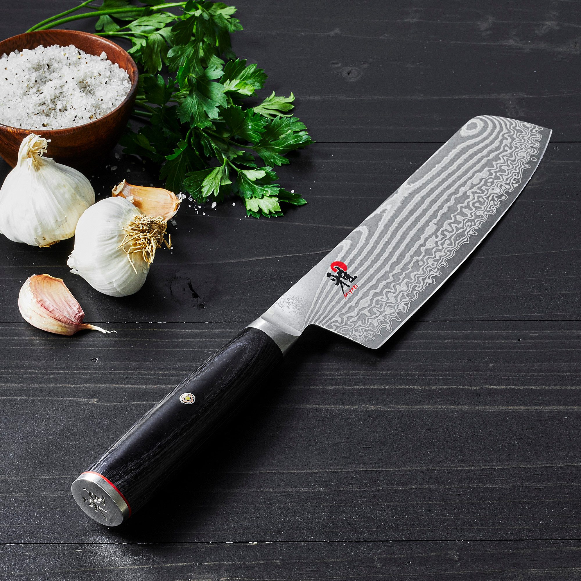 MIYABI Gemüsemesser Miyabi 5000FCD Nakiri, Klingenlänge 17 cm, FRIODUR eisgehärtete Klinge