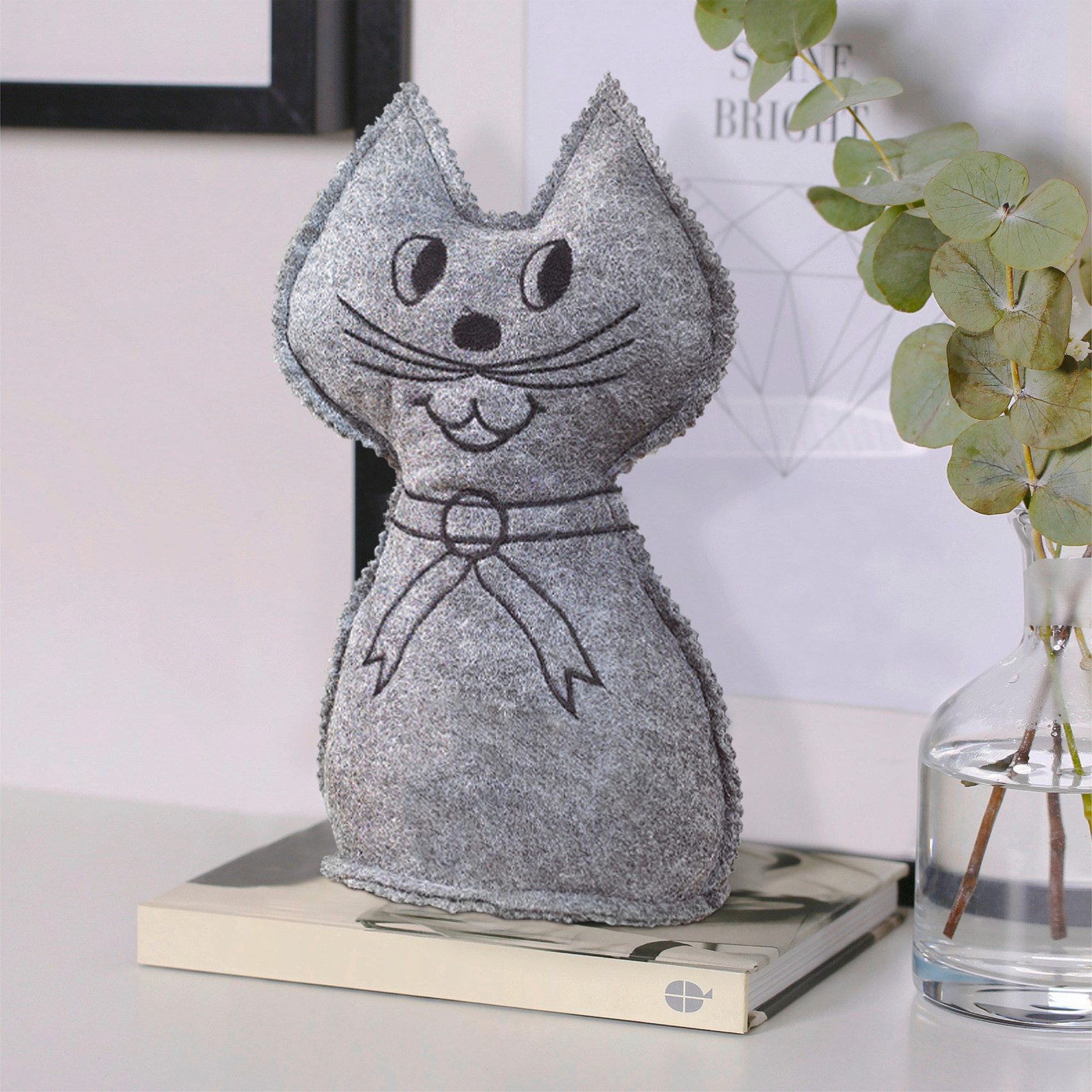 WENKO Luftentfeuchter Katze, 2er Set, geräuschlos, ohne Strom, auch als Türstopper verwendbar