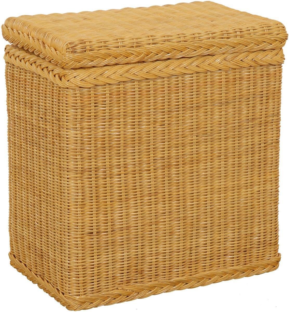 Krines Home Wäschekorb Rattan Wäschebox mit Deckel Wäschetruhe Wäschekorb W günstig online kaufen