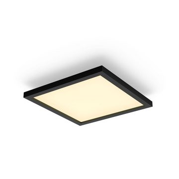 Philips Hue LED Panel Bluetooth White Ambiance Panel Aurelle in Schwarz 19W 1820lm eckig, keine Angabe, Leuchtmittel enthalten: Ja, fest verbaut, LED, warmweiss, LED Panele