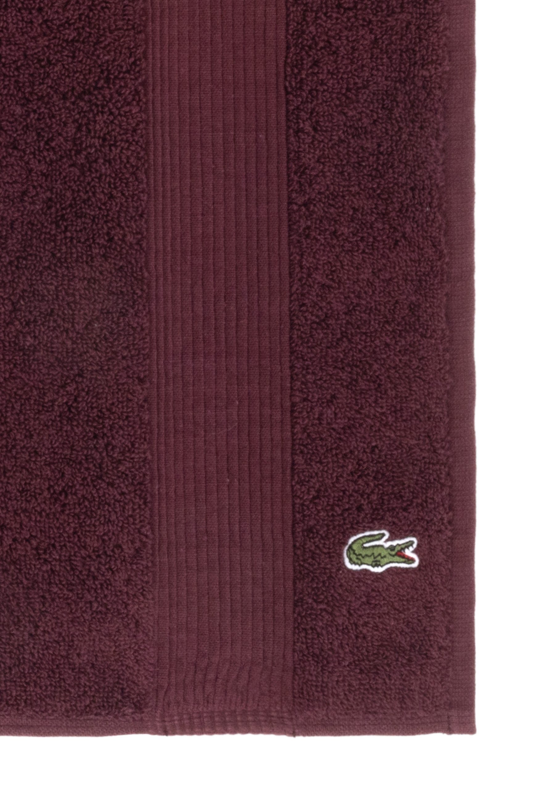 Lacoste Badematte LLECROCO, Höhe 3 mm, schnell trocknend, Baumwolle, mit Label-Applikationen