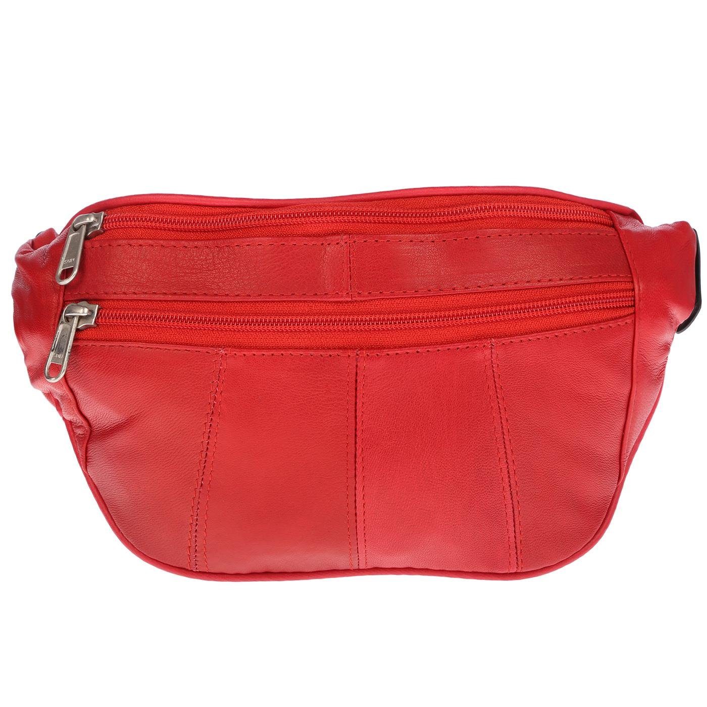 Christian Wippermann Bauchtasche XL große echt Leder Bauchtasche Tasche Hüfttasche, RFID Schutz