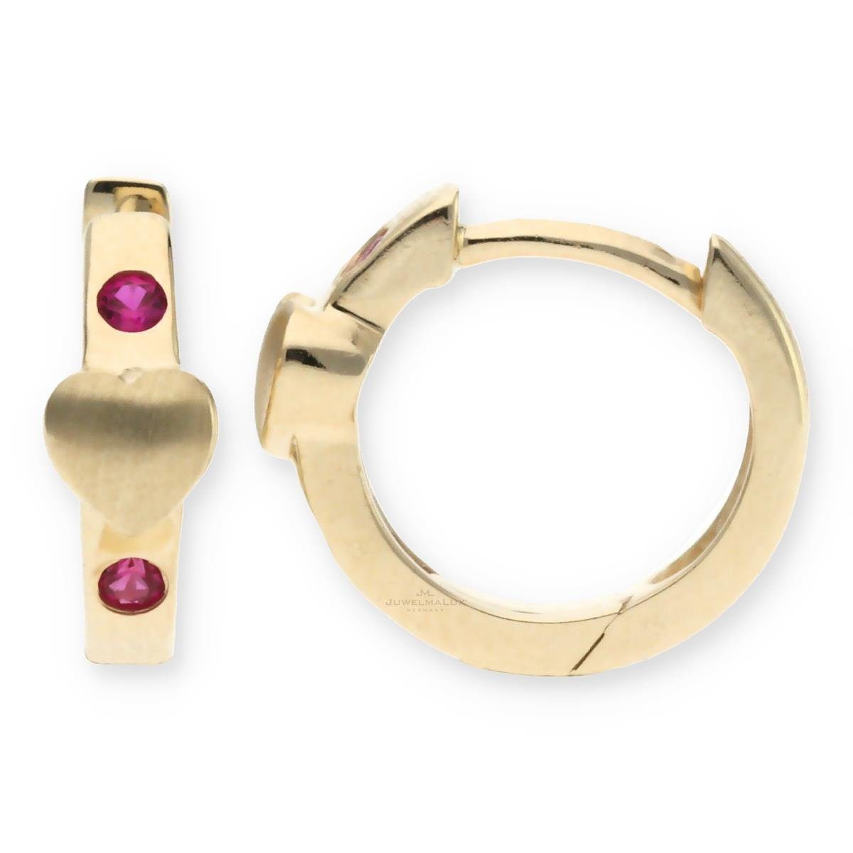 JuwelmaLux Paar Creolen JuwelmaLux Kinder Creolen 333/000 (8 Karat) Gold mit Zirkonia JL10-06- (kein Set, 2-tlg., inkl. edelm Schmucketui)