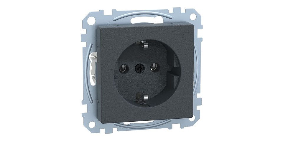 merten Unterputz-Steckdose Merten MEG2301-0414 Schuko Steckdose, Steckklemmen, anthrazit matt