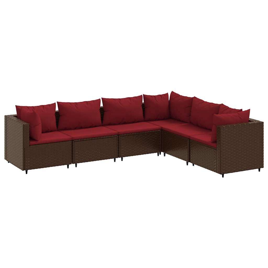 vidaXL Gartenlounge-Set 6-tlg. Garten-Lounge-Set mit Kissen günstig online kaufen