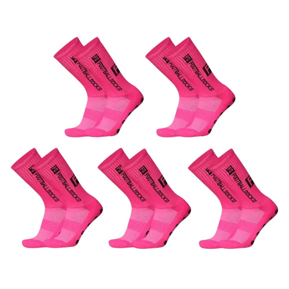 Athlix Sportsocken 5 Paar Fußball Socken, Sportsocken 34-46 Anti Rutsch Grip Fussball Atmungsaktiv, absorbieren Schweiß, Vielseitig einsetzbar
