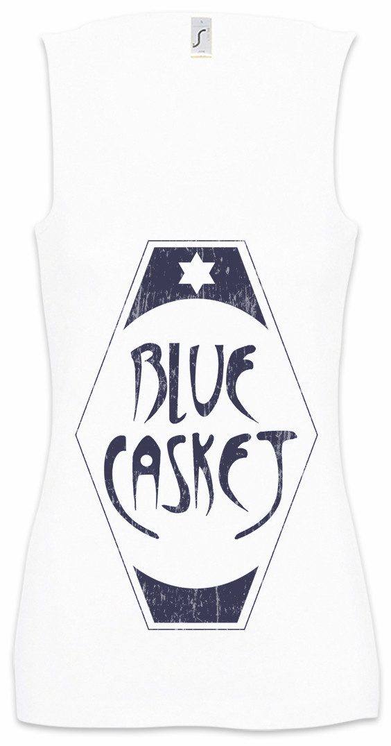Tanktop Blue Casket Ärmelloses Damen T-Shirt Grim Logo Symbol Sign Fandango