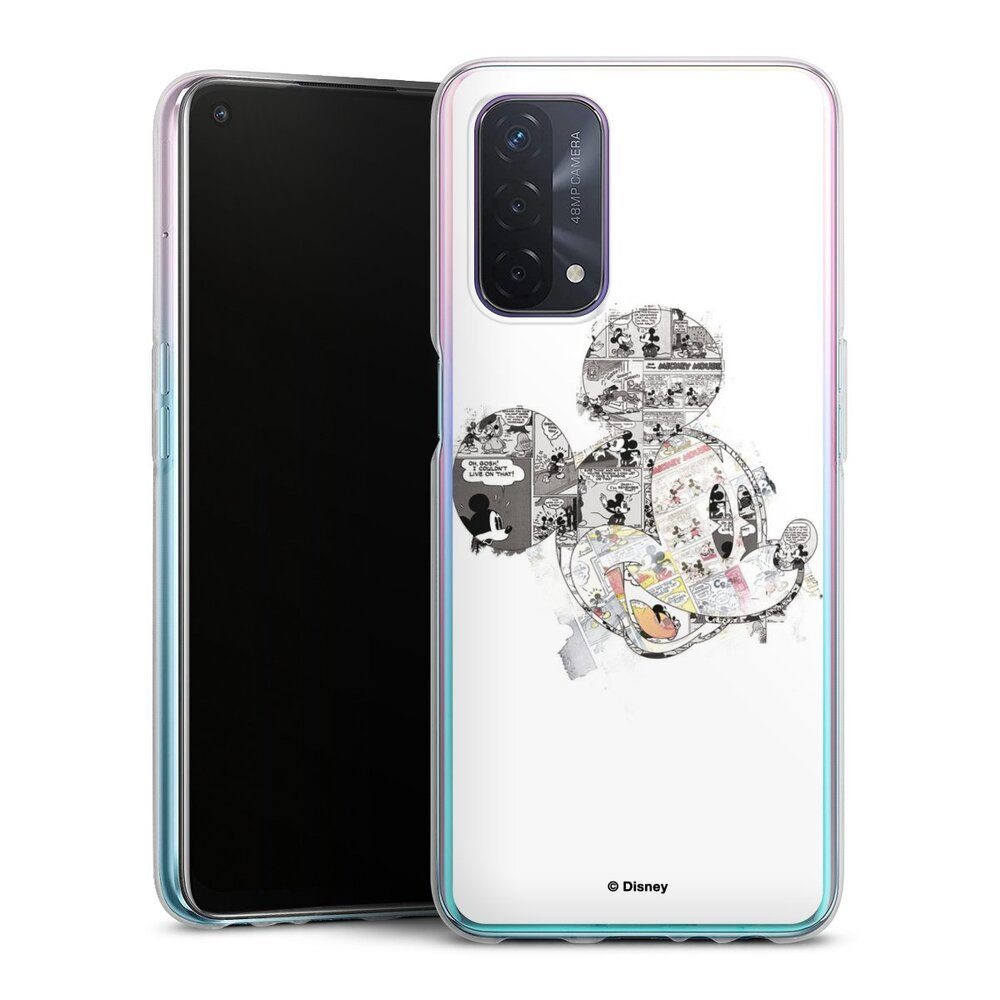 DeinDesign Handyhülle Mickey Mouse Offizielles Lizenzprodukt Disney Mickey Mouse - Collage, Oppo A54 5G Silikon Hülle Bumper Case Handy Schutzhülle