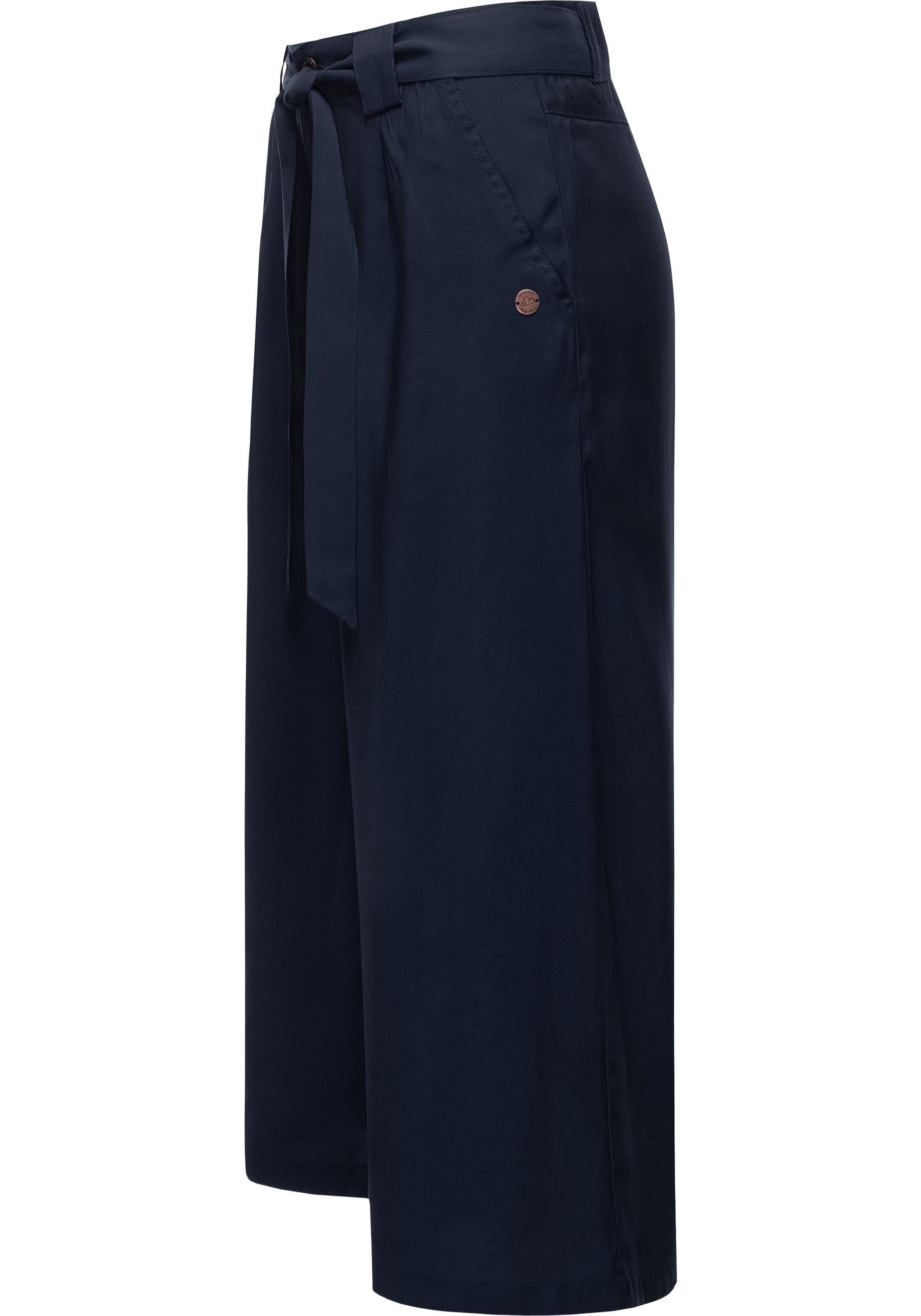 Yarai Culotte navy Hose Stylische mit Stoffhose Ragwear Gürtel