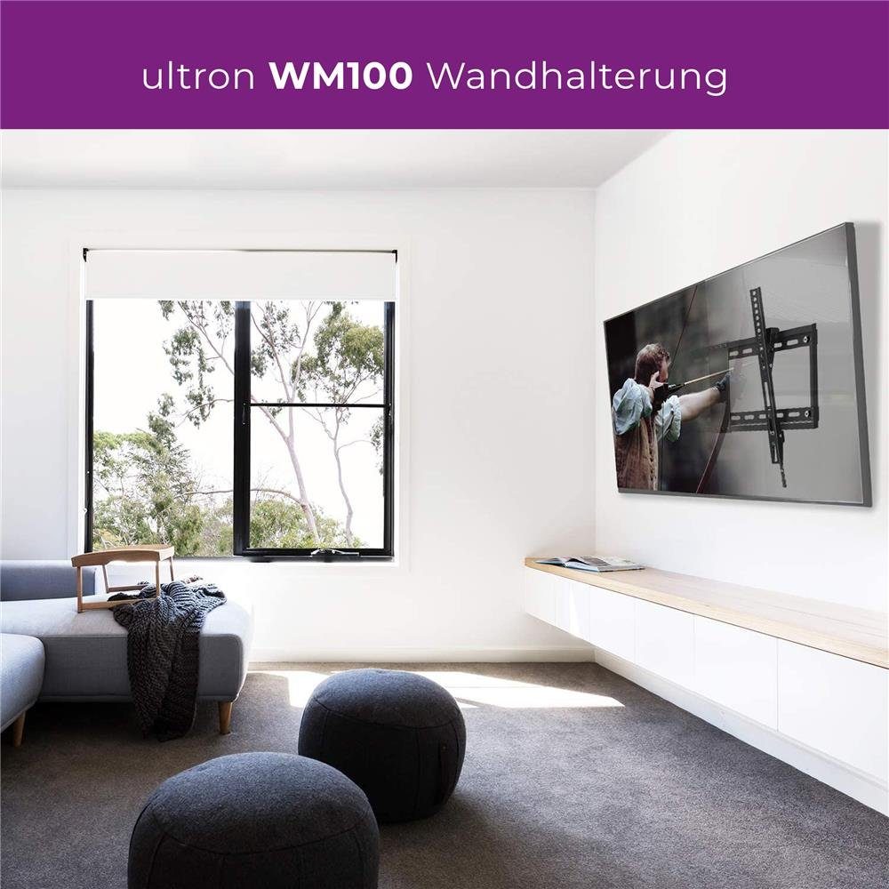 Wandhalter TV schwarz) Ultron Geräte neigbar, TV-Wandhalterung, (30 Halterung WM100 56", Fernseher, Universell, kg, für bis