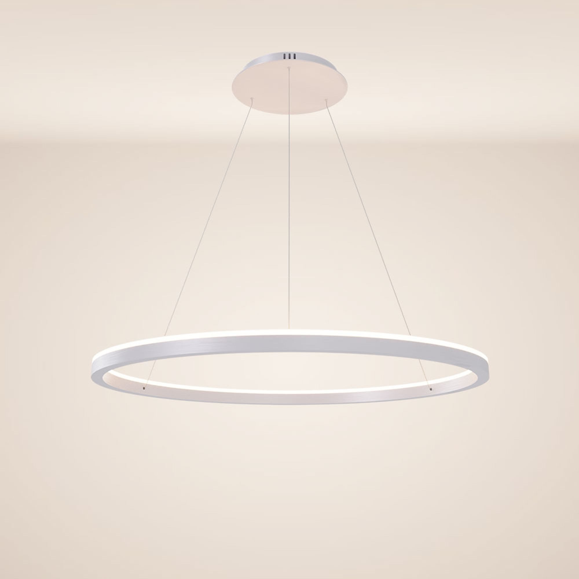 s.luce Pendelleuchte LED Ring Pendelleuchte rund Direkt oder Indirekt Weiß, Warmweiß
