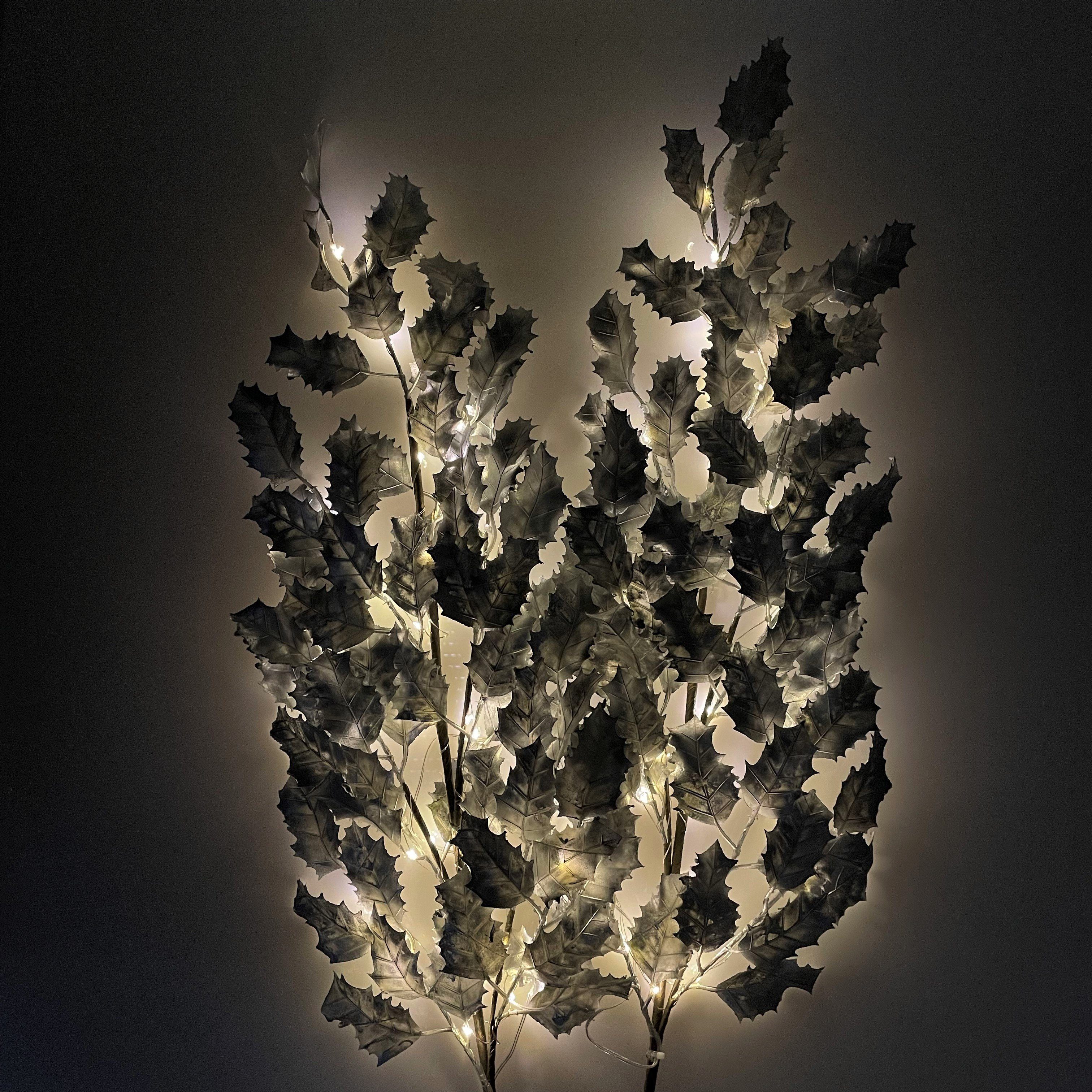 Hellum LED-Baum mit Schnee 70cm 30 BS warmweiss innen