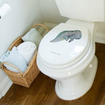Mr. & Mrs. Panda WC-Sitz Seekuh Chillen - Weiß - Geschenk, Toilettendeckel, Klobrille, Klodeck (1-St), UV-beständiger Druck