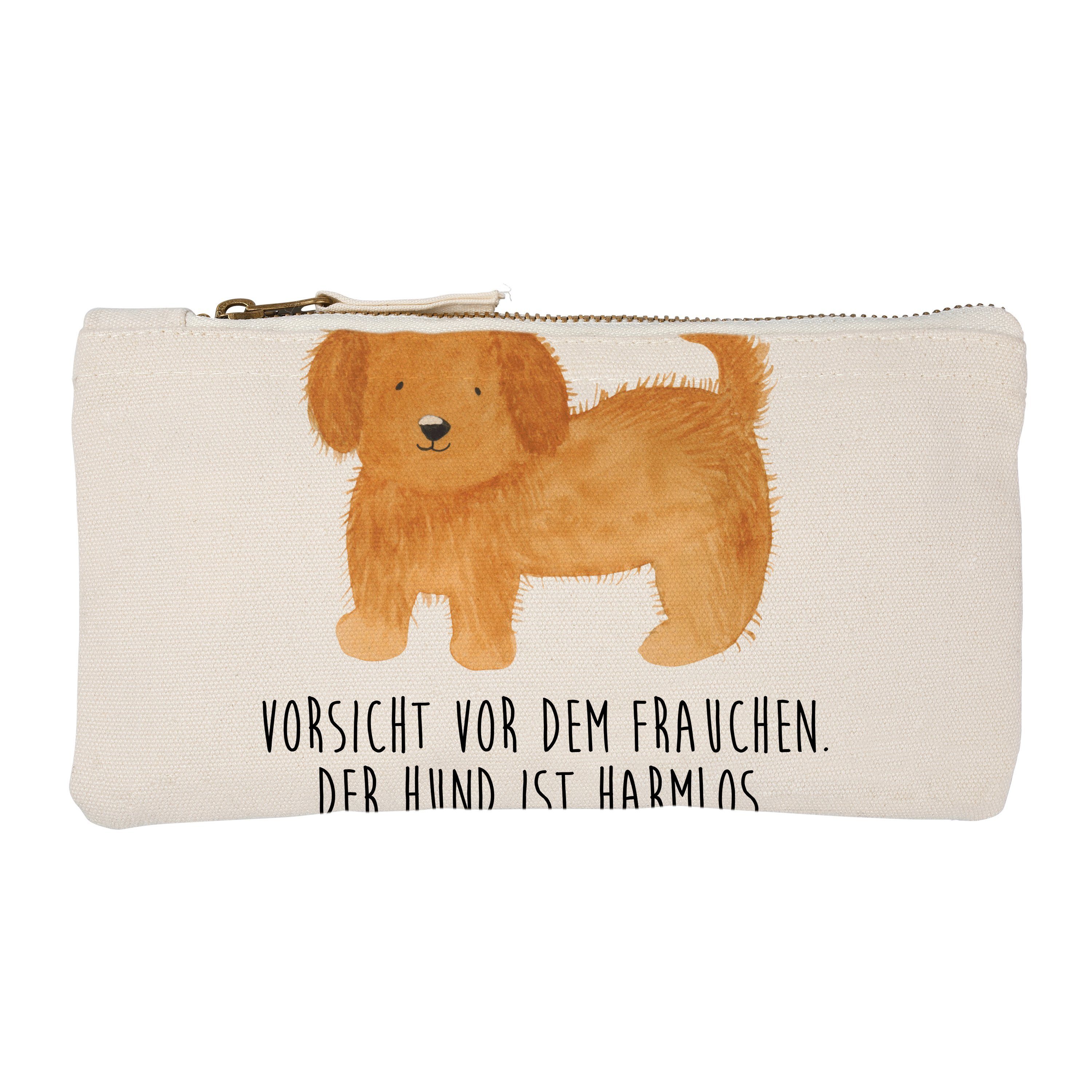 Kosmetiktasche Hund Federmappe, Weiß Hundespruch - Mrs. flauschig Hundebesitzer, Hunde, (1-tlg) Kosmetiktasche, Geschenk, Mr. - kuschelig, Kosmetikbeutel, Tierliebhaber, Panda & Frauchen,