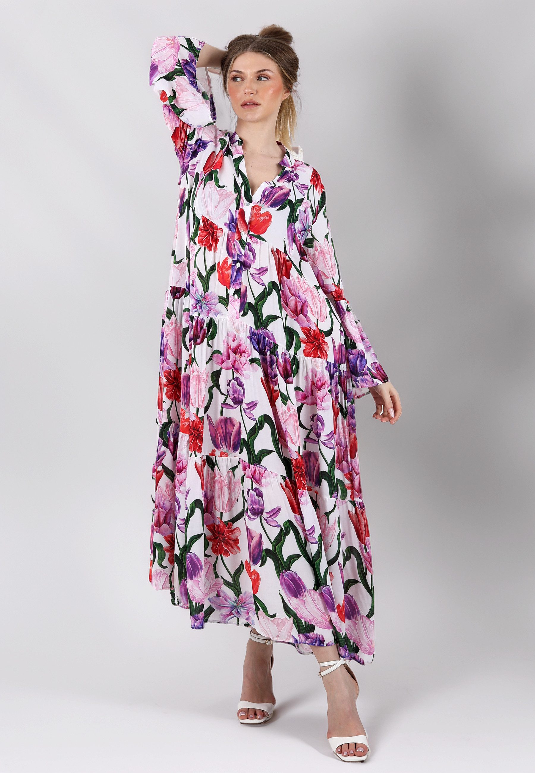 YC Fashion & Style Sommerkleid "Floral-Dream Maxikleid aus Viskose" Allover günstig online kaufen