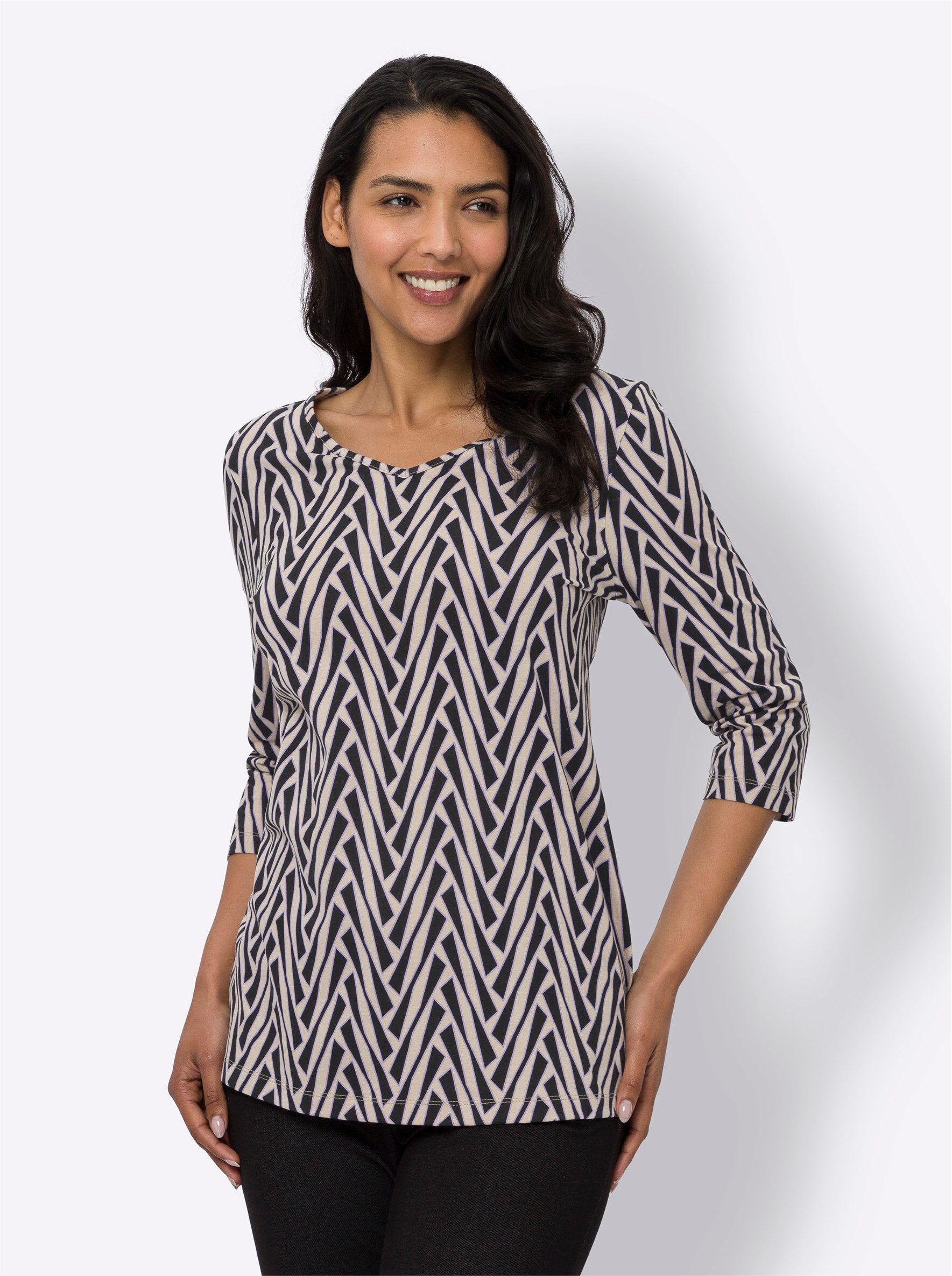 3/4-Arm-Shirt "Freizeitshirt" 1 Stk. tlg. günstig online kaufen