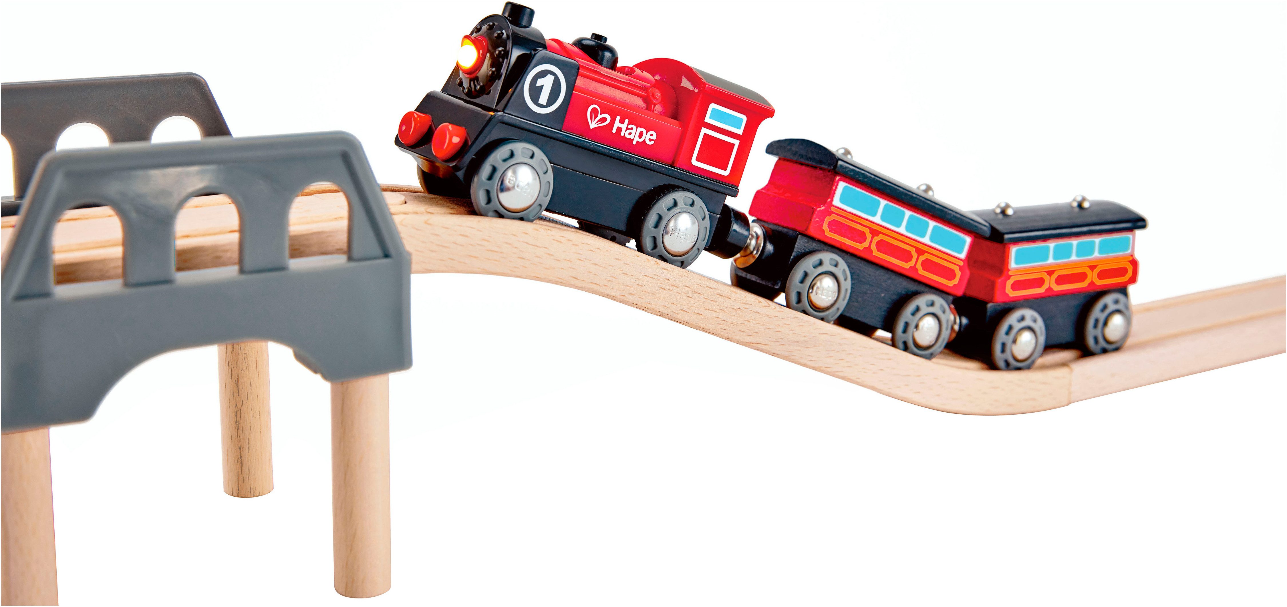 Hape Spielzeugeisenbahn-Lokomotive Batteriebetriebene Lokomotive Nr. 1, mit Licht- und Soundeffekt