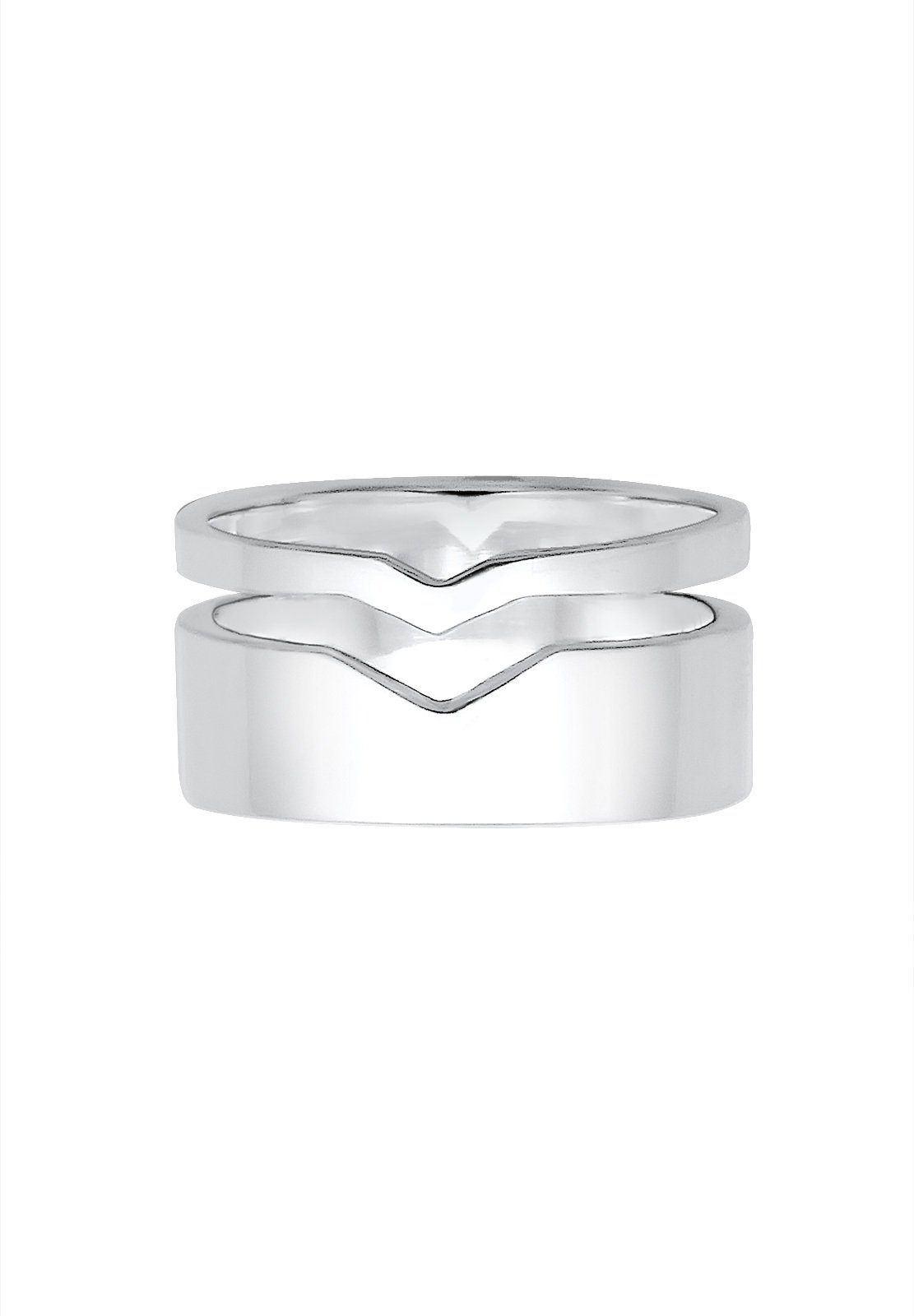 Elli Fingerring Bandring Geo Cut-Out Basic Silber 925 Figa Trend