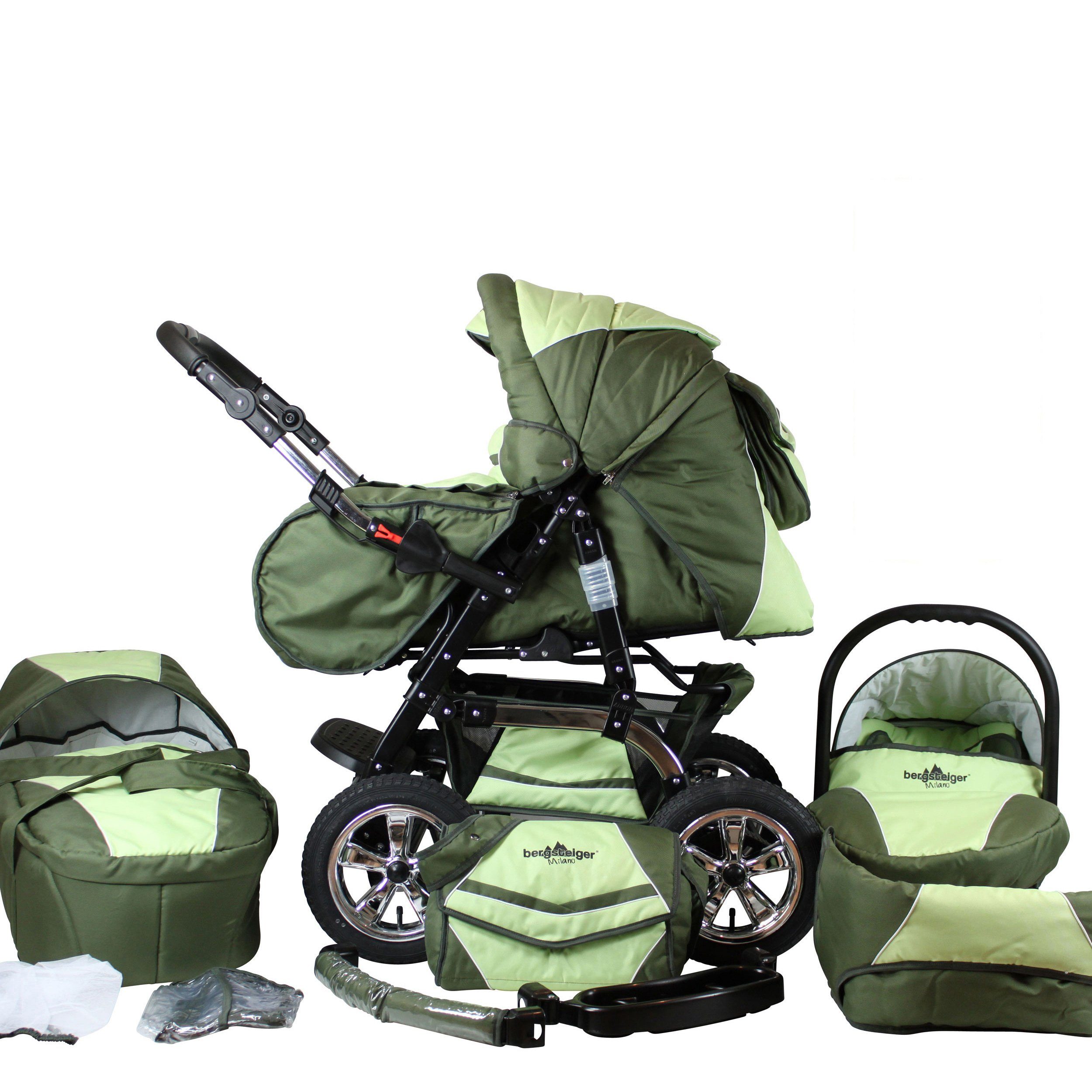 bergsteiger Kombi-Kinderwagen Milano, (10-tlg)