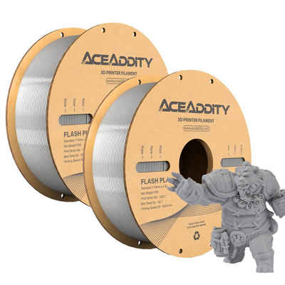 Aceaddity 3D-Drucker 2 Rollen PLA-Filament für 3D-Drucker, 1,75 mm, 3D-Druckmaterial, Maßgenauigkeit +/- 0,02 mm, geeignet für FDM-3D-Druckmaschinen