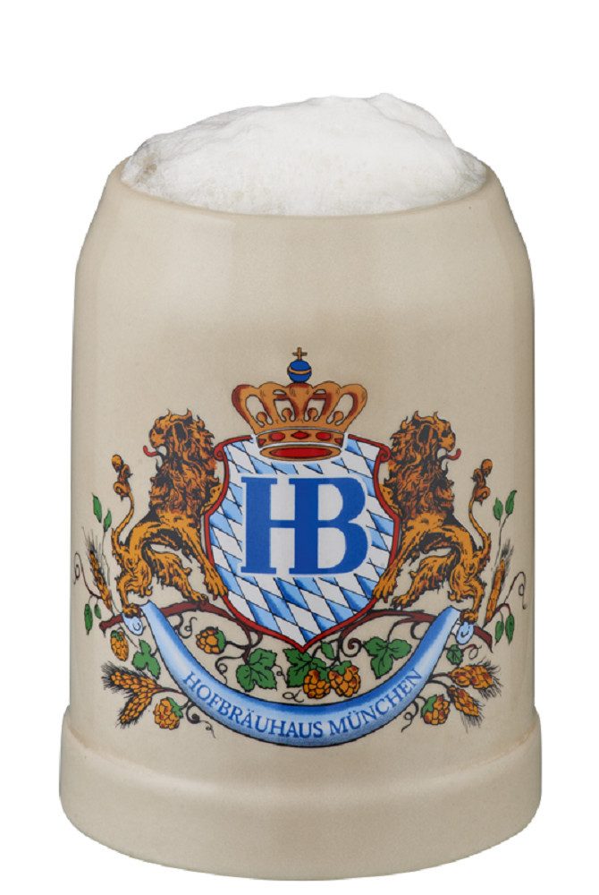 Hofbräuhaus München Bierkrug Steinkrug "Löwendekor", verschiedene Ausführungen, Steinzeug, Steinzeug