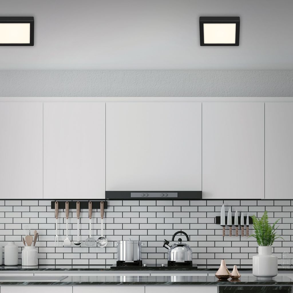Briloner Leuchten LED Deckenleuchte 3466-415, LED fest integriert, 2700K - Extra-Warmweiß, Deckenlampe modern 16,5W 1600lm 4000K IP20 22,5cm
