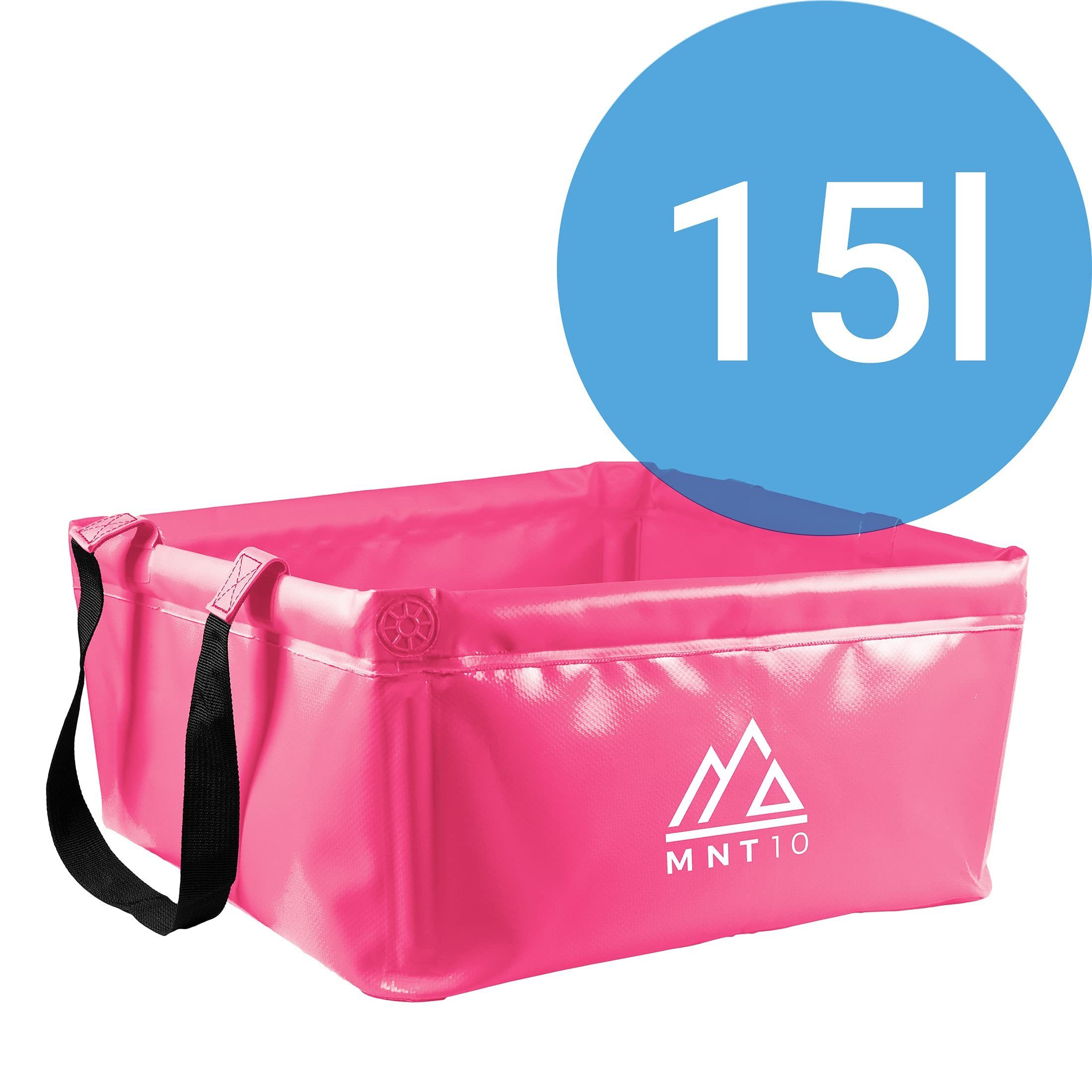 MNT10 Falteimer Outdoor Faltschüssel 15L Pink Als Robuste Camping I Camping-Waschschüssel, & Faltbare I Camping 15L Spülschüssel 20L Waschschüssel