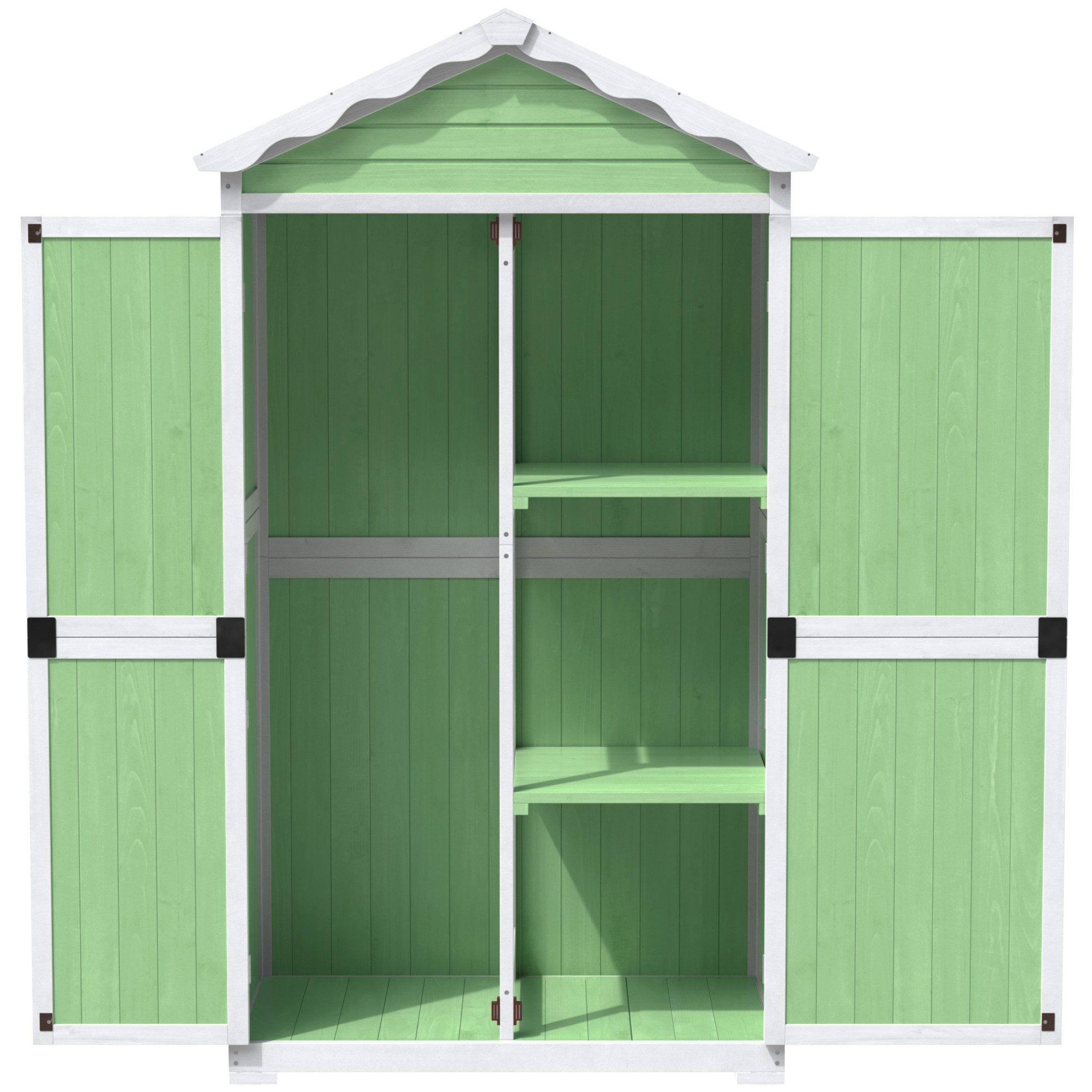 Thumbnail - EXTSUD Gerätehaus Outdoor Holz Gartenmöbel Aufbewahrungsschuppen,Werkzeughaus für Garten, für Terrasse, verblassungsfrei...
