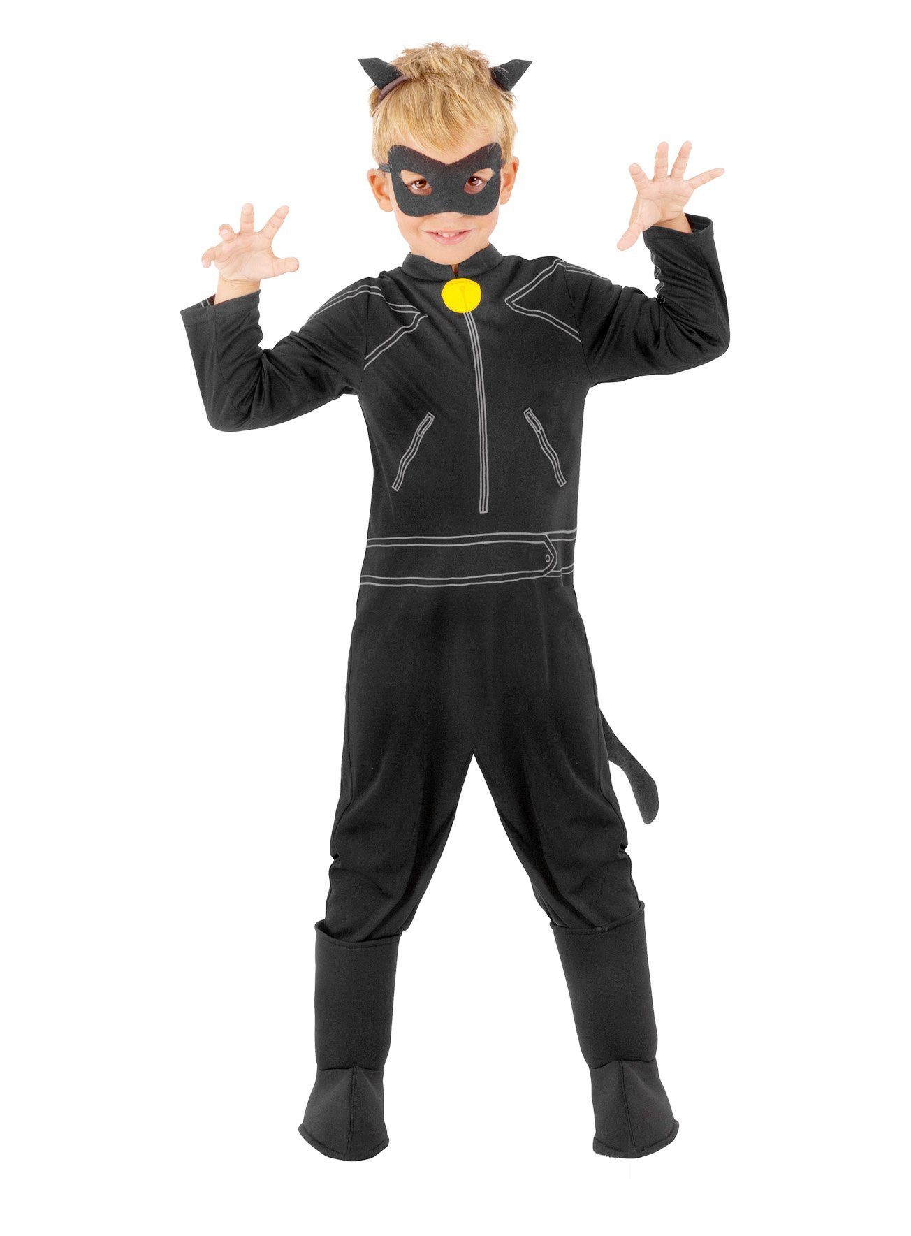 Metamorph Kostüm Miraculous - Cat Noir Kostüm für Kinder, Als katzenartiger Superheld Seite an Seite mit Ladybug!