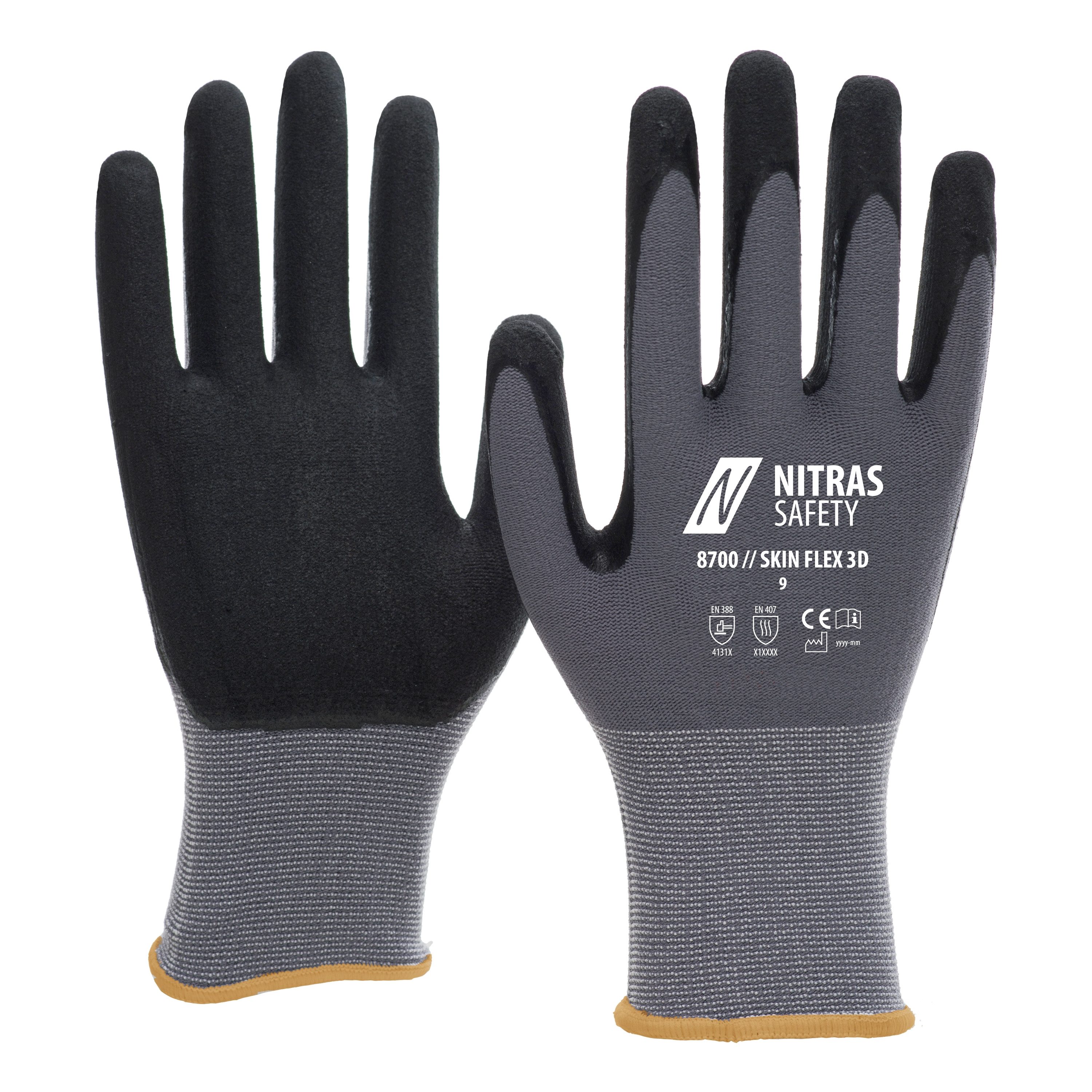 Nitras Nitril-Handschuhe Skin-Flex 3D Strickhandschuh 8700 günstig online kaufen