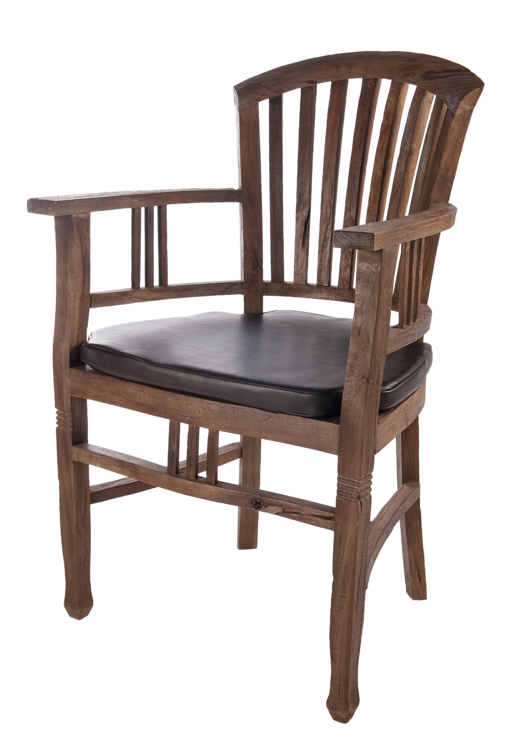 dynamic24 Esszimmerstuhl, Armlehnstuhl SEADRIFT Teak natur