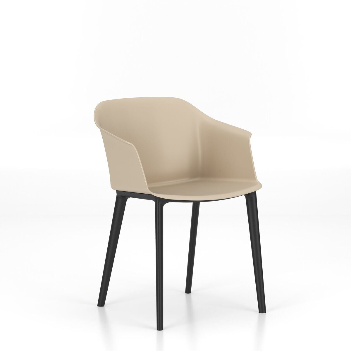 Nowy Styl Besucherstuhl Besucherstuhl Inta Frame - Kunststoff cream/schwarz.