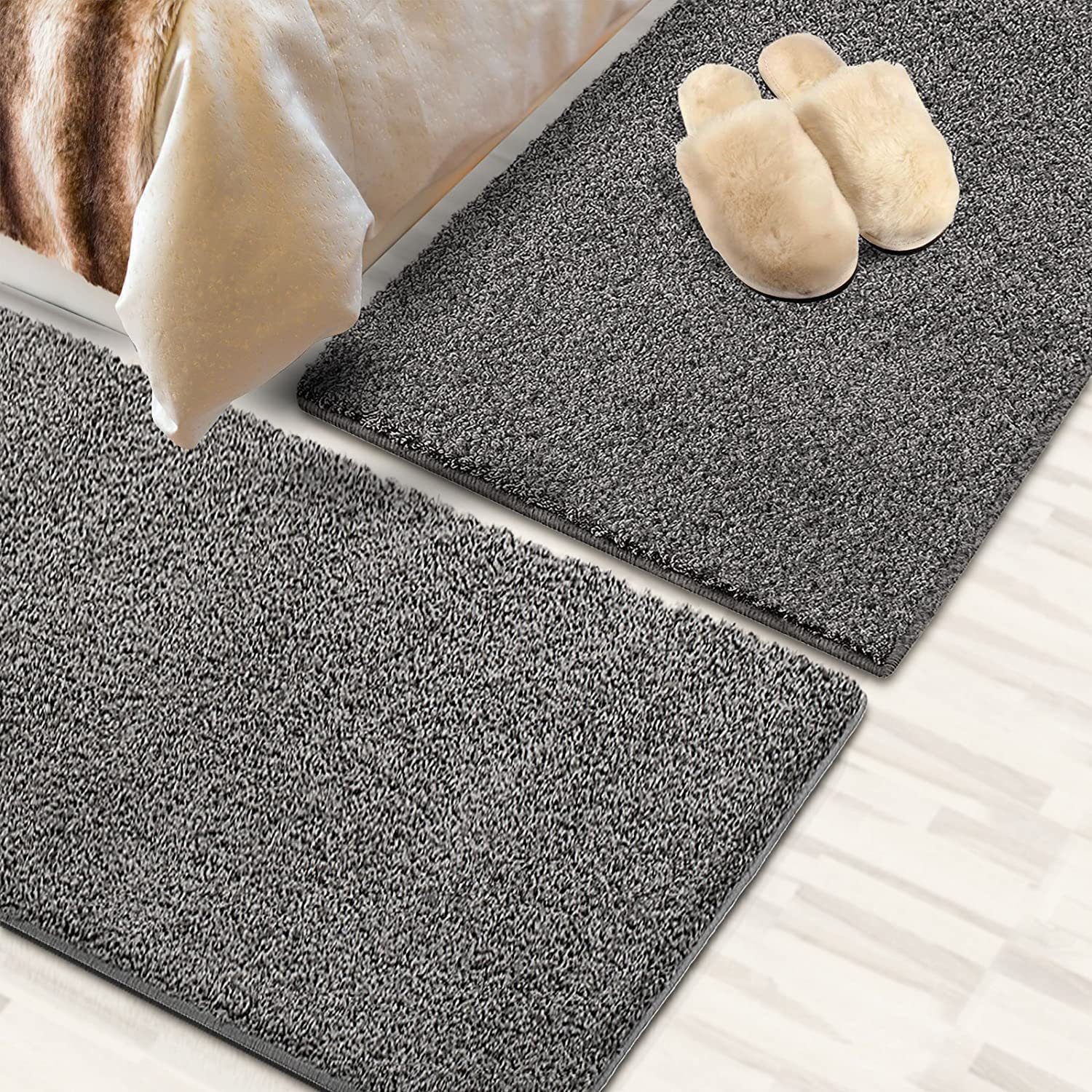 casa pura Hochflor-Bettumrandung Sphinx, 11 Farben, Teppichläufer, ideal im Schlafzimmer, Höhe 9 mm, (3-tlg), Shaggy – Bild 5 von 5
