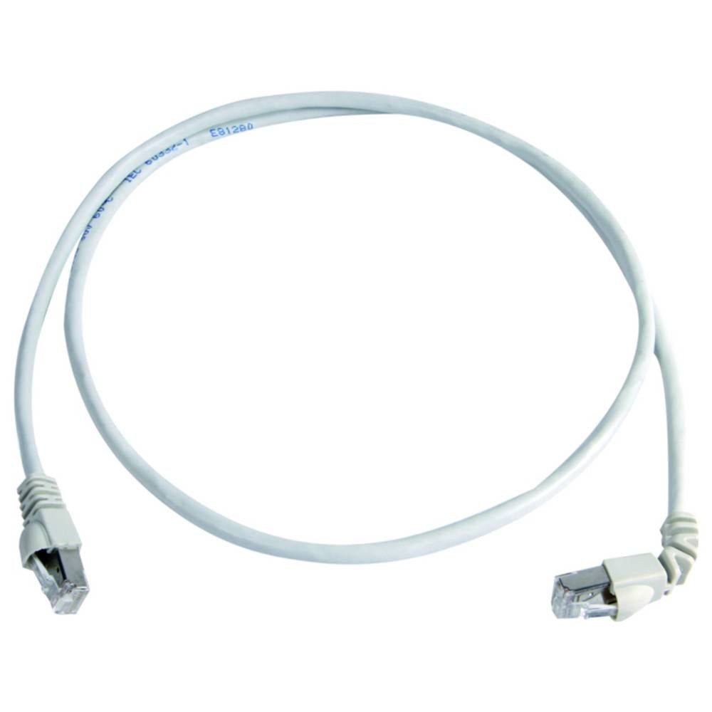 Telegärtner RJ45 Netzwerkkabel, Patchkabel CAT 6a S/FTP 0.5 m Weiß Flammwidrig, LAN-Kabel