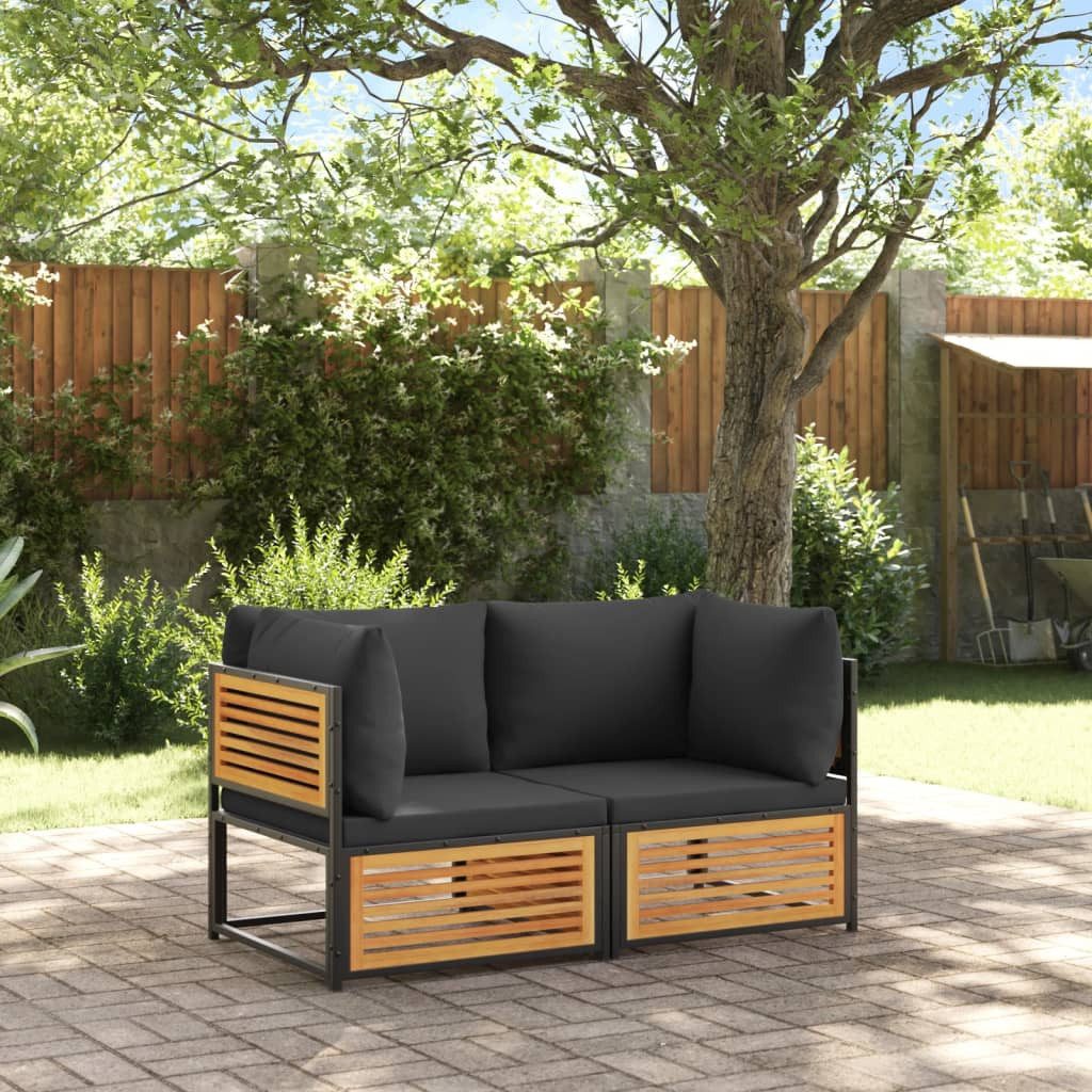 vidaXL Sofaelement Garten-Ecksofa mit Kissen Massivholz günstig online kaufen