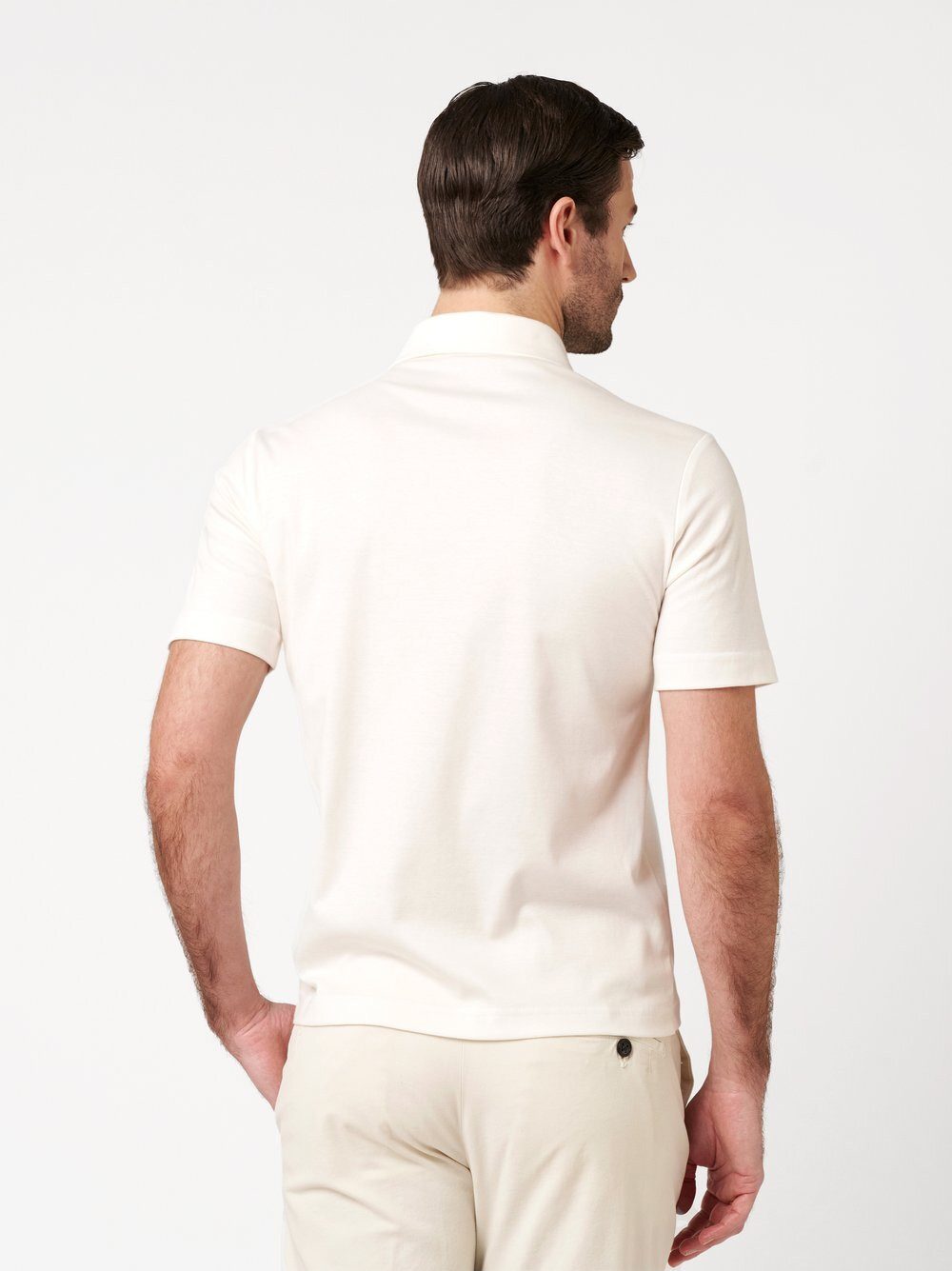 DESOTO Poloshirt Luxury Two Ply Polo Zip aus feinster Two Ply Qualität
