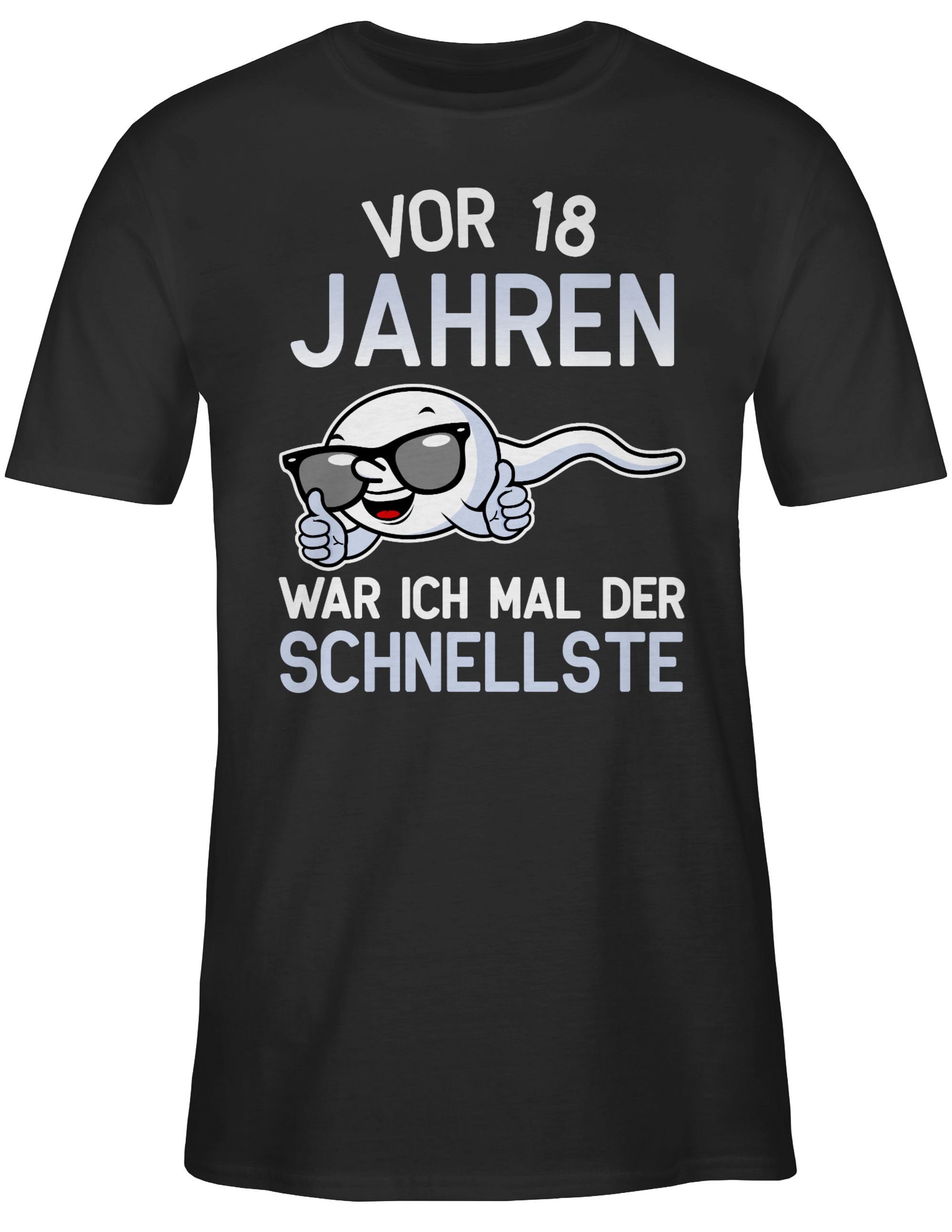 Vor Schnellste 18 der Geburtstag Shirtracer T-Shirt mal Jahren ich 03 war Schwarz 18.