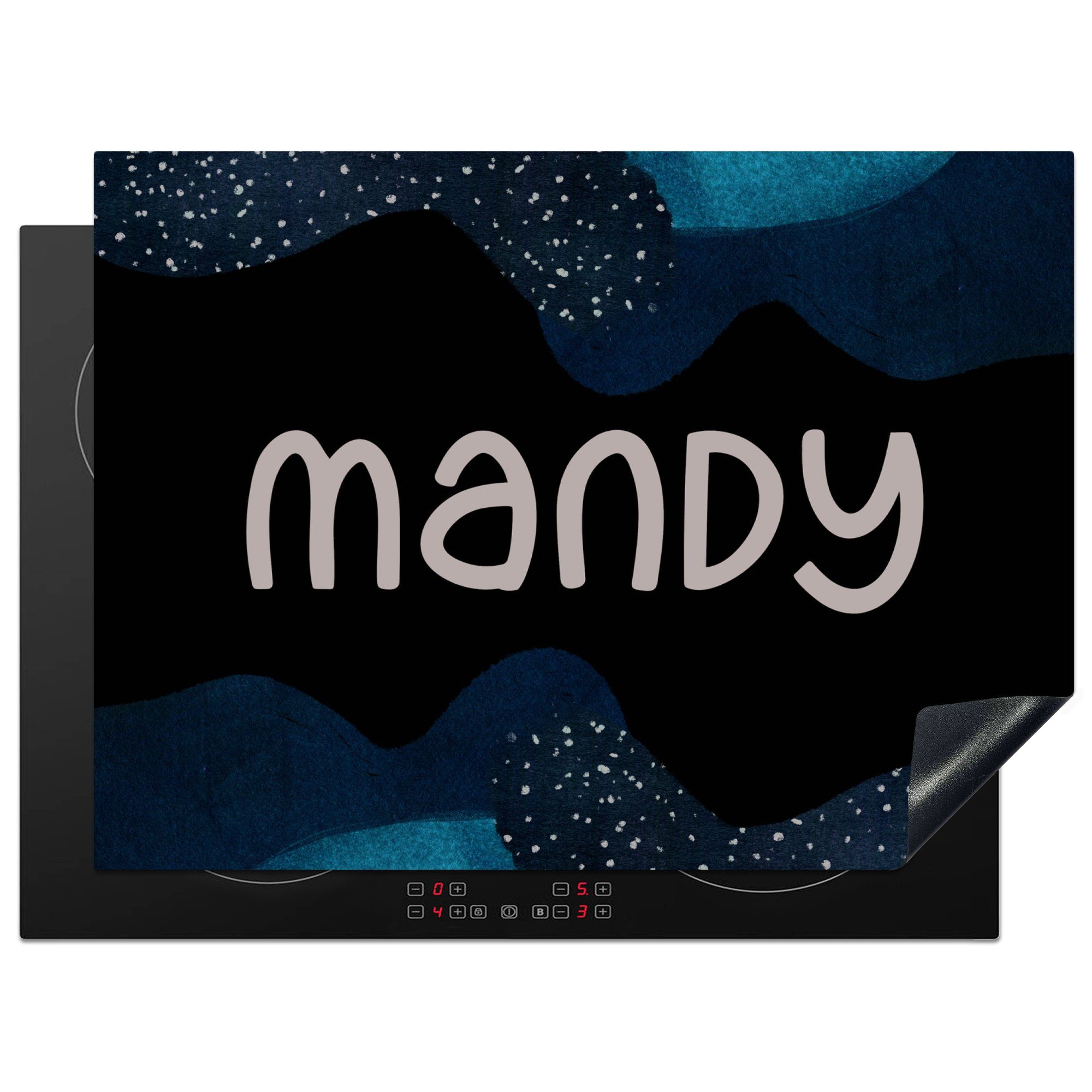 MuchoWow Herdblende-/Abdeckplatte Mandy - Pastell - Mädchen, Vinyl, (1 tlg), 70x52 cm, Mobile Arbeitsfläche nutzbar, Ceranfeldabdeckung