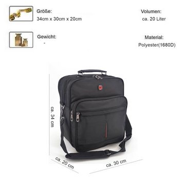 SHG Messenger Bag ◊ Laptop Umhängetasche Business Notebook Arbeitstasche Herren UNI