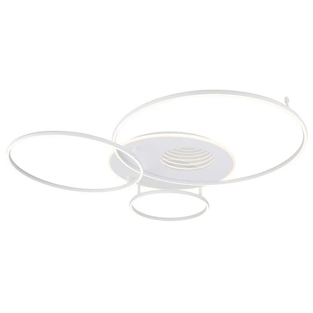 GLOBO LIGHTING LED Deckenleuchte, LED-Leuchtmittel fest verbaut, Kaltweiß, Warmweiß, Neutralweiß, Tageslichtweiß, Farbwechsel, Deckenleuchte Designleuchte Fernbedienung LED 3D-Effekt dimmbar Timer